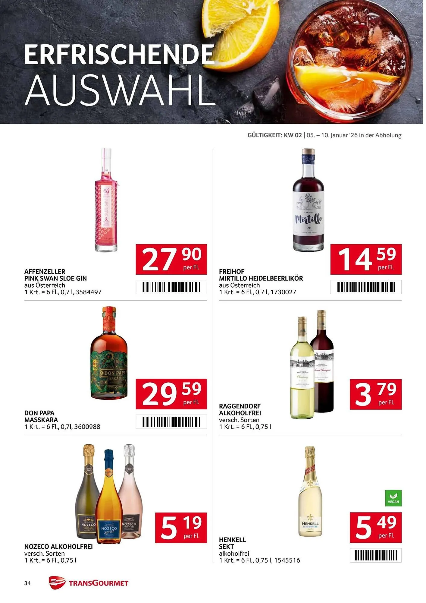 Transgourmet Flugblatt von 5. Jänner bis 10. Jänner 2026 - Flugblätt seite  33