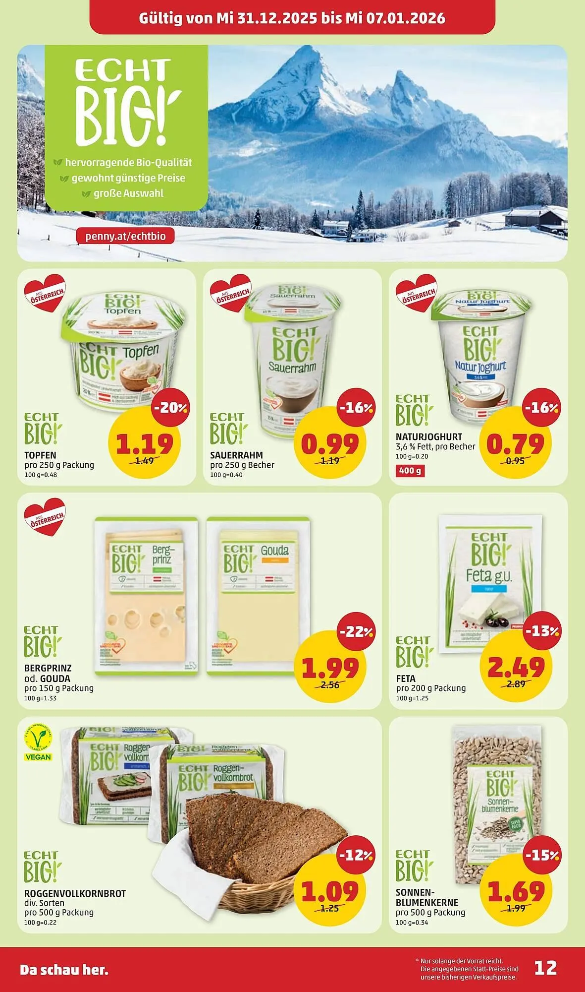 PENNY Flugblatt von 31. Dezember bis 7. Jänner 2026 - Flugblätt seite  12