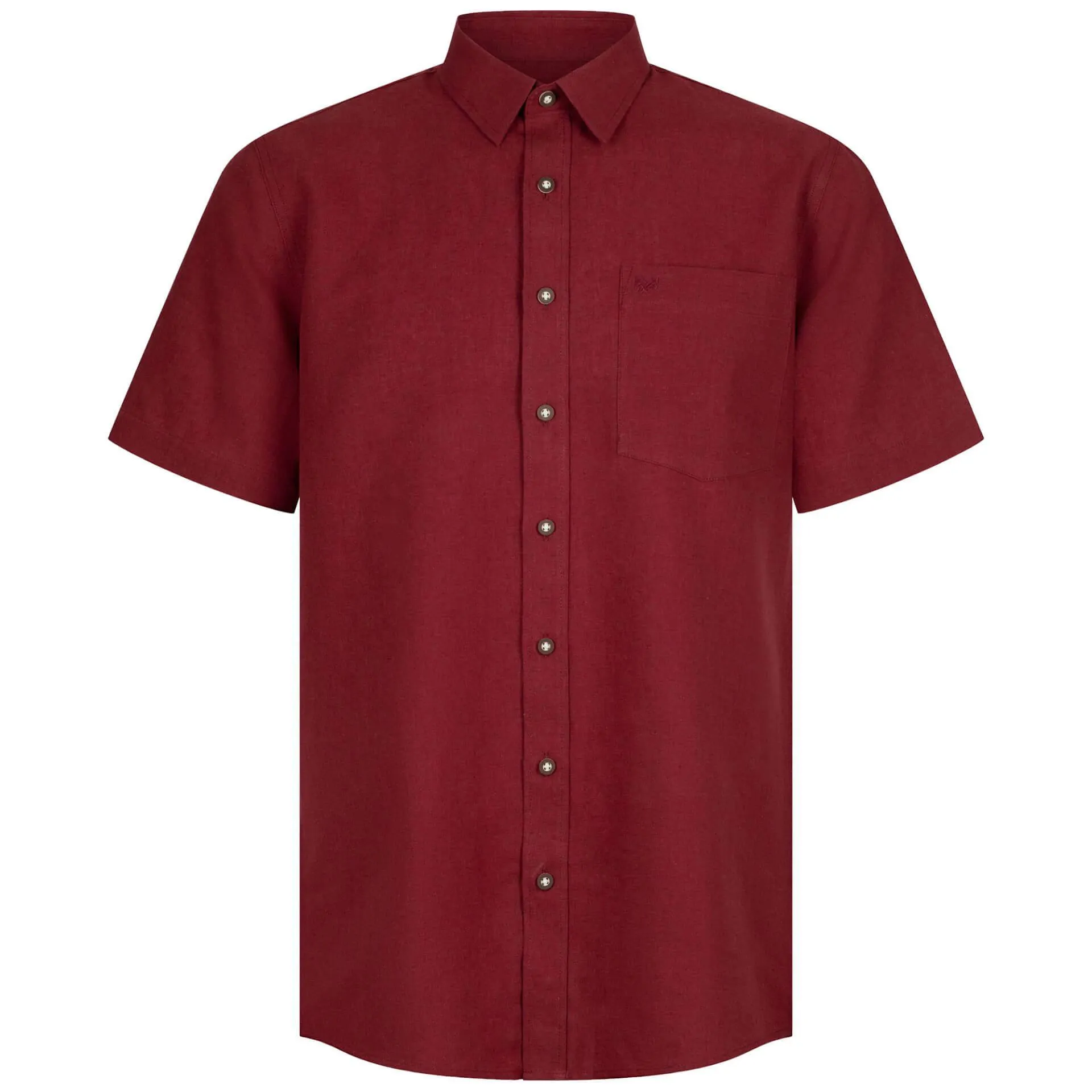 Herren Hemd "Michael" Kurzarm, Burgund