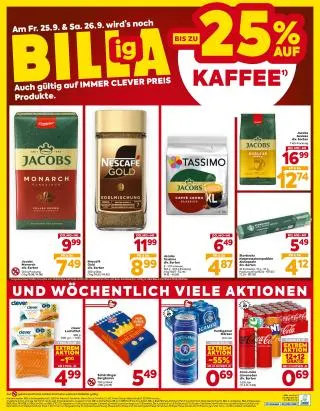 BILLA Flugblatt von 24. September bis 30. September 2026 - Flugblätt seite 16