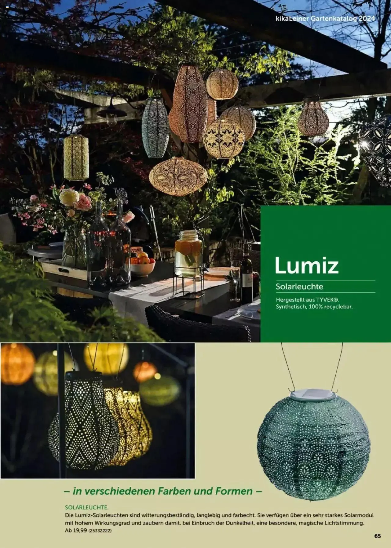 Leiner Garten Katalog 2024 von 4. März bis 30. September 2024 - Flugblätt seite  65