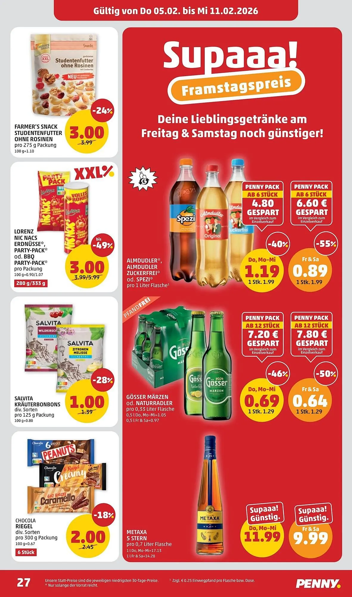 PENNY Flugblatt von 5. Februar bis 11. Februar 2026 - Flugblätt seite  27