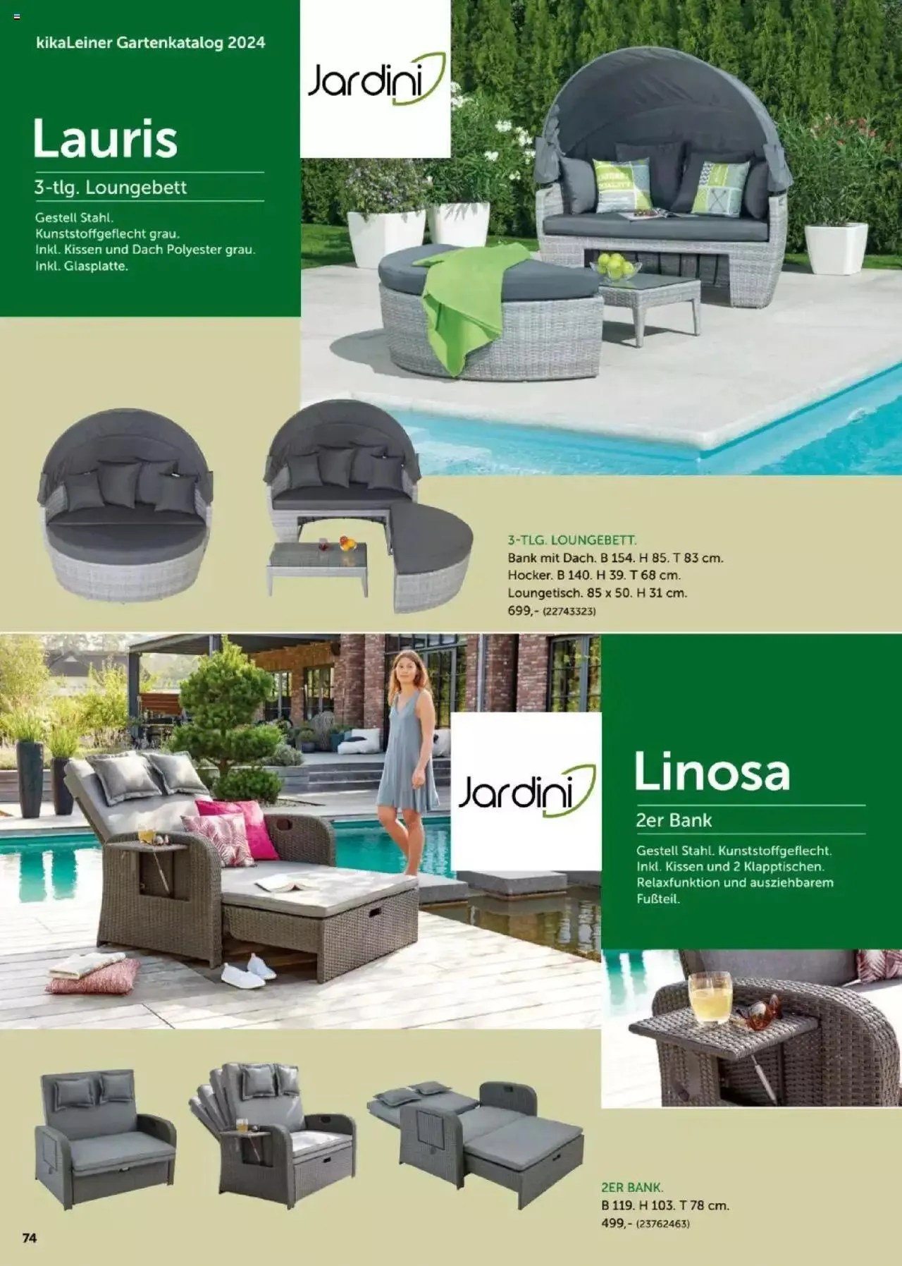 Leiner Garten Katalog 2024 von 4. März bis 30. September 2024 - Flugblätt seite 74