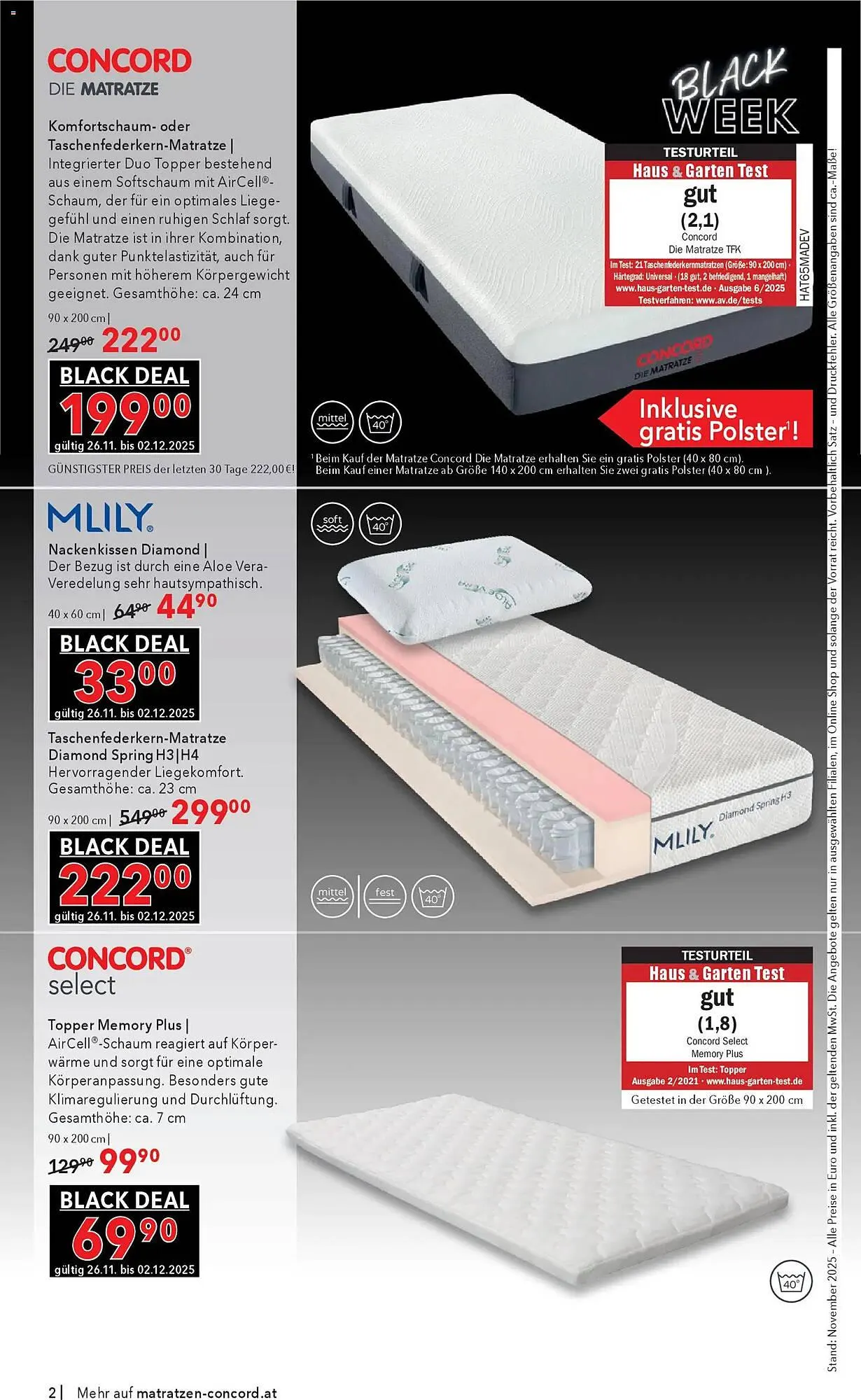 Matratzen Concord Prospekt von 26. November bis 26. Dezember 2025 - Flugblätt seite  2
