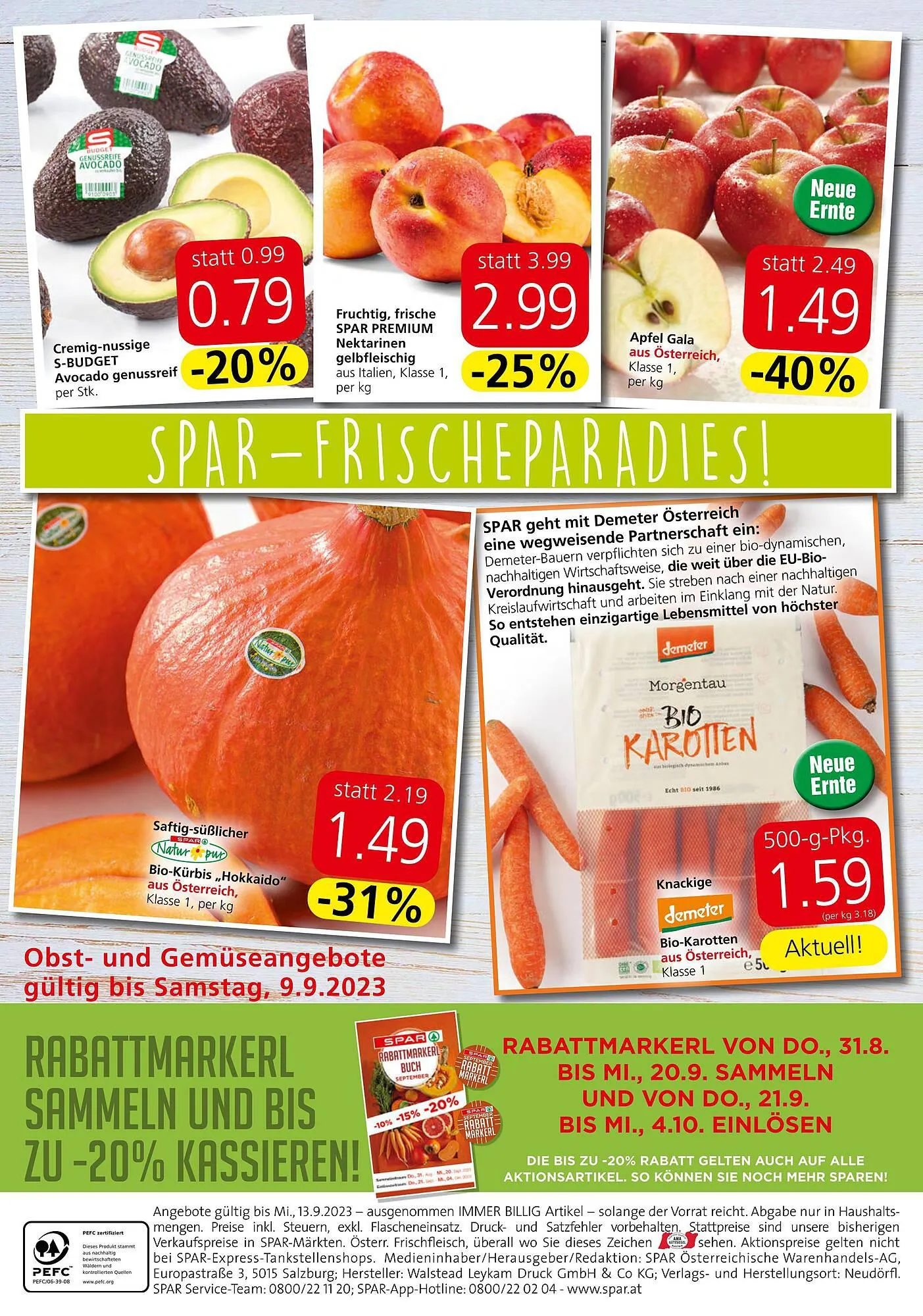 Spar Flugblatt von 7. September bis 13. September 2023 - Flugblätt seite 16