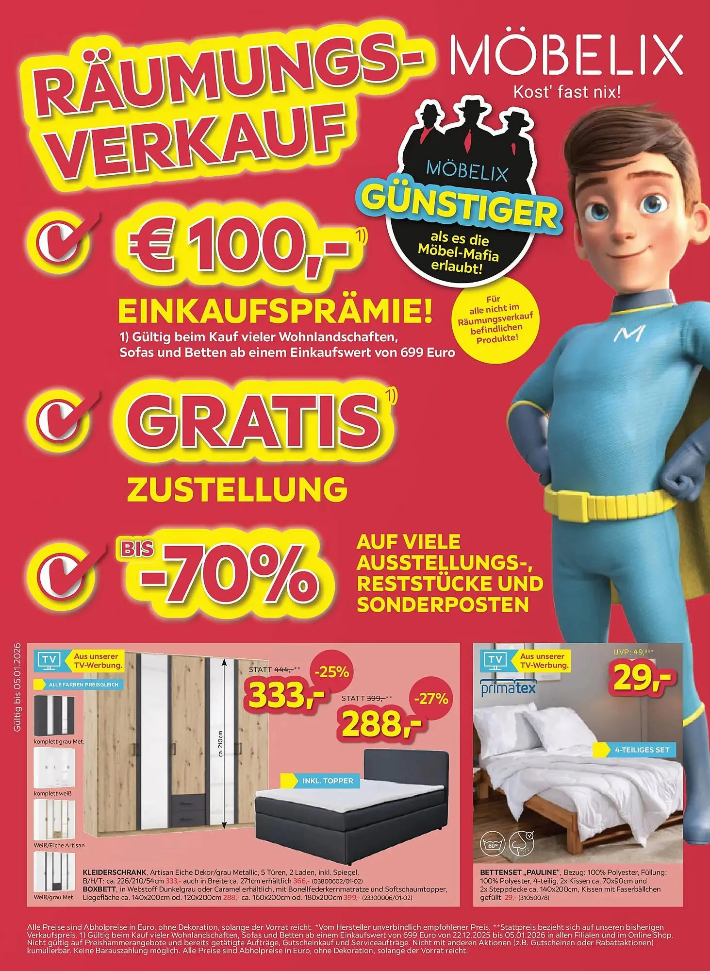 Möbelix Prospekt von 22. Dezember bis 5. Jänner 2026 - Flugblätt seite  1