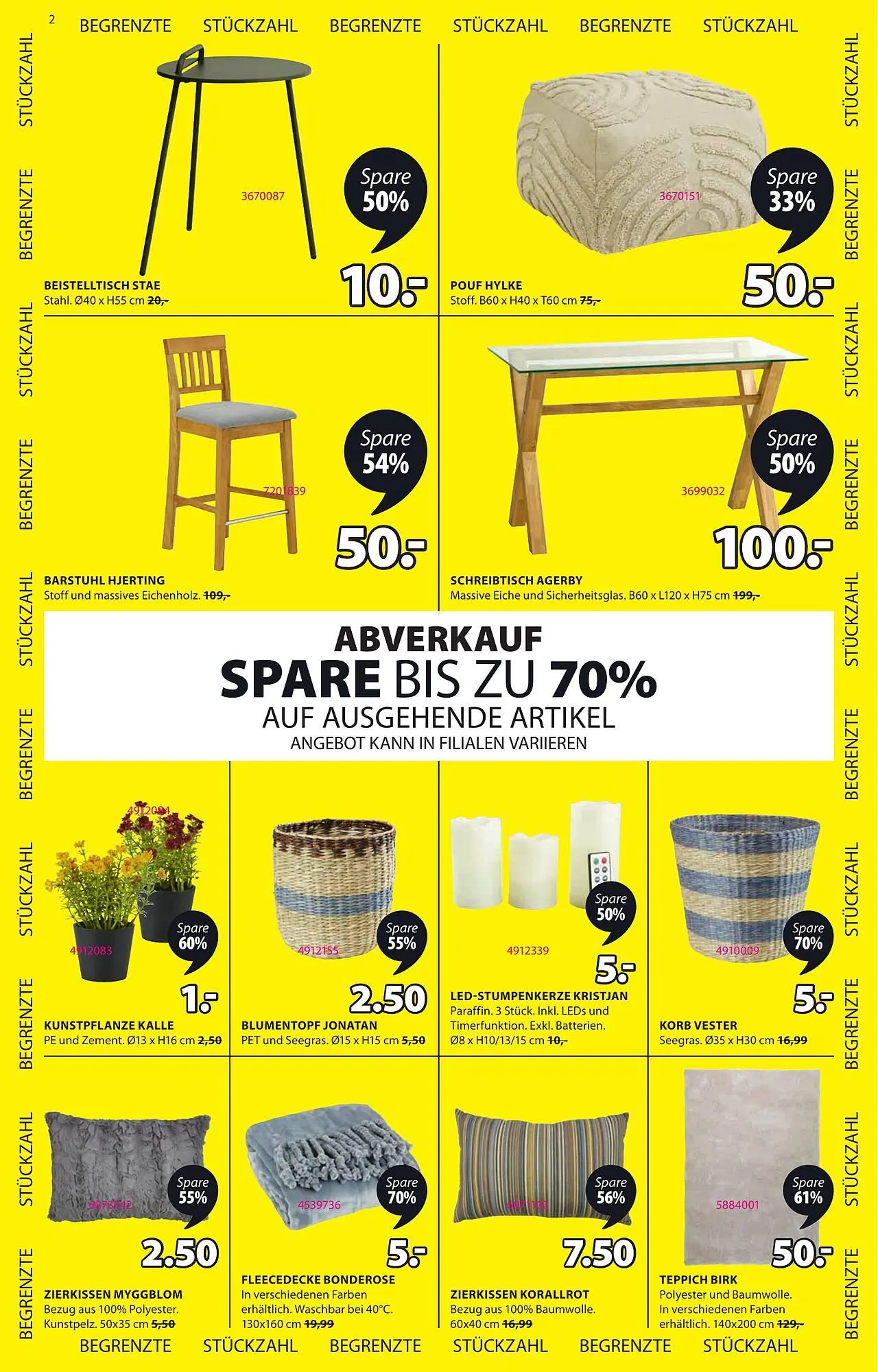 JYSK Flugblatt von 3. Jänner bis 11. Februar 2025 - Flugblätt seite 2