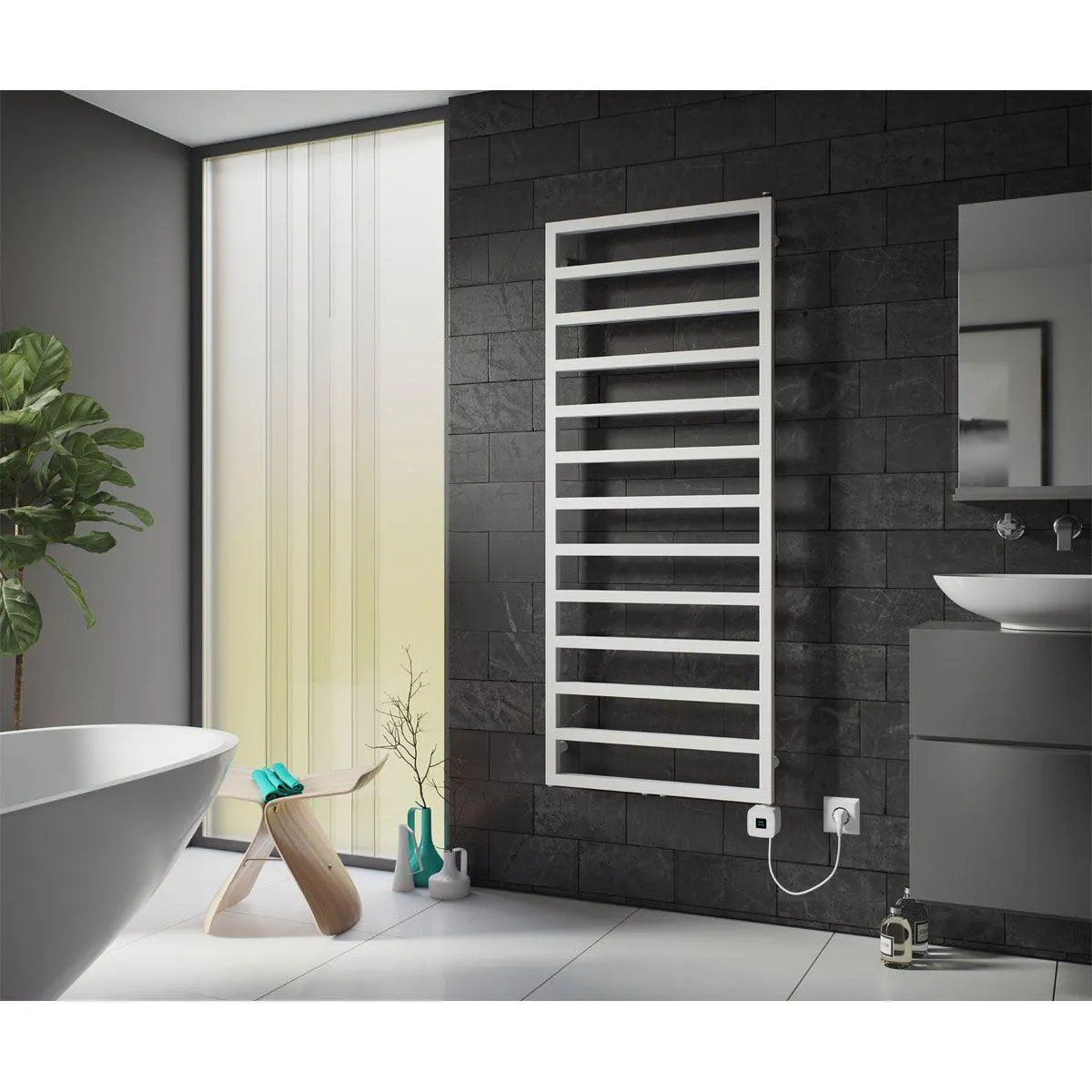 Ximax Elektrischer Handtuchwärmer Pure 1710 x 600 mm 300 Watt Typ 7 Weiß