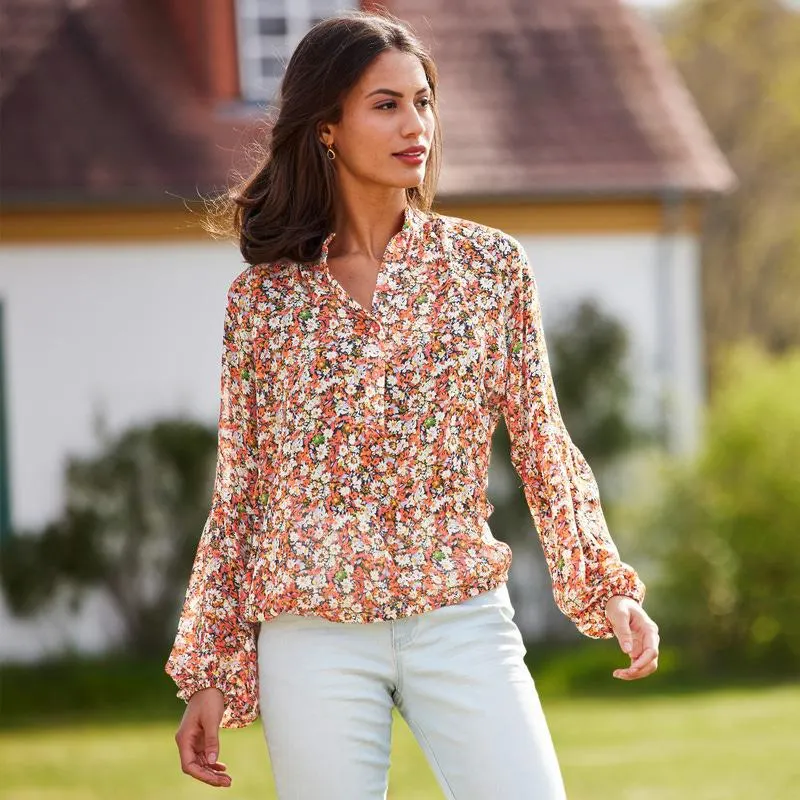 Damen-Bluse mit Blumenmuster