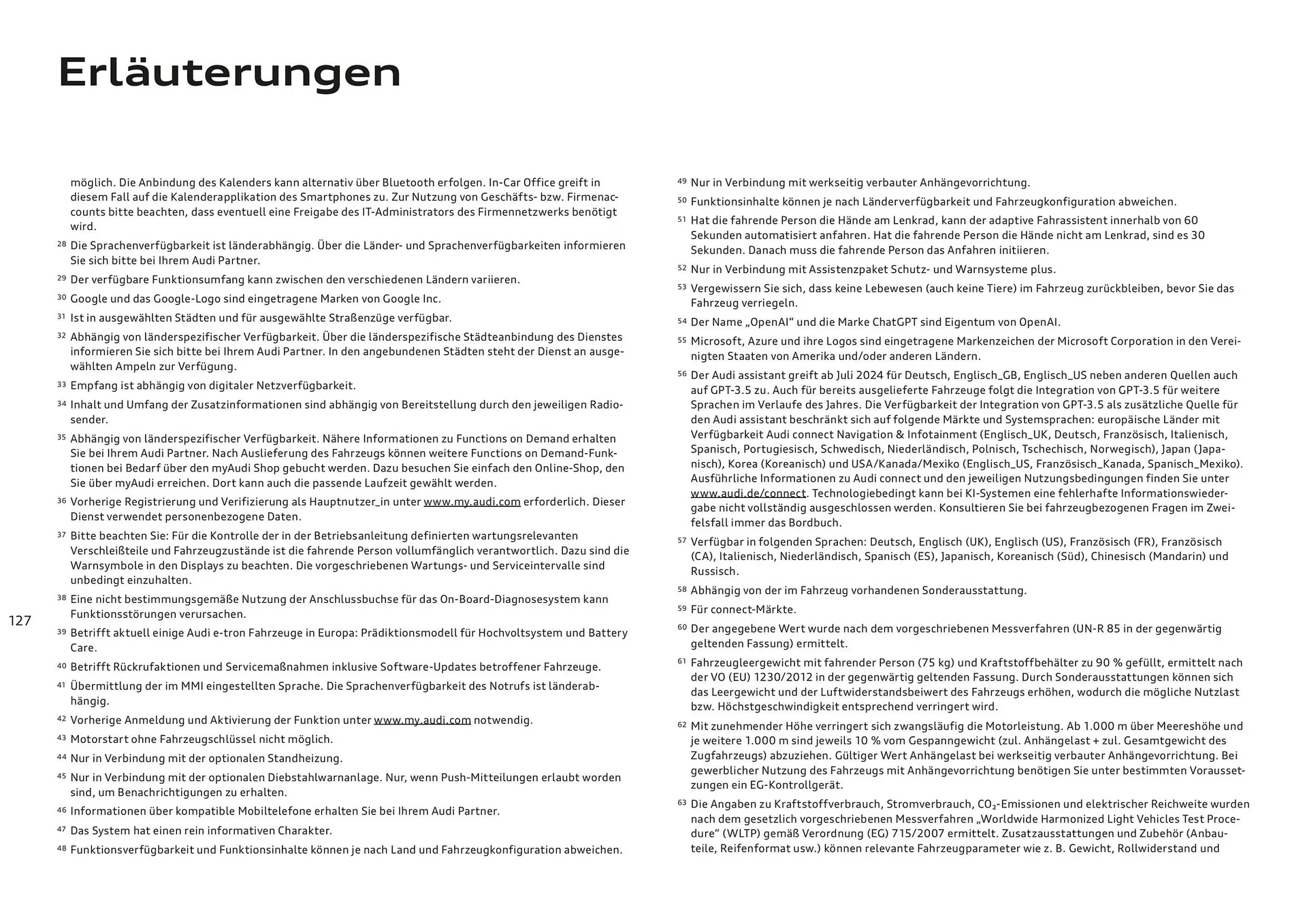 Audi Flugblatt von 20. November bis 22. Juli 2026 - Flugblätt seite  127