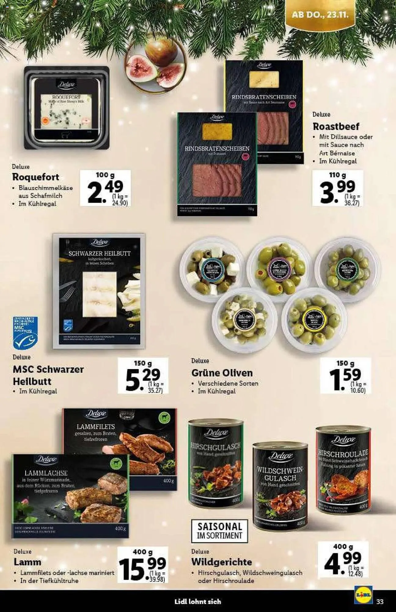 Lidl Flugblatt von 9. November bis 21. Dezember 2023 - Flugblätt seite  33