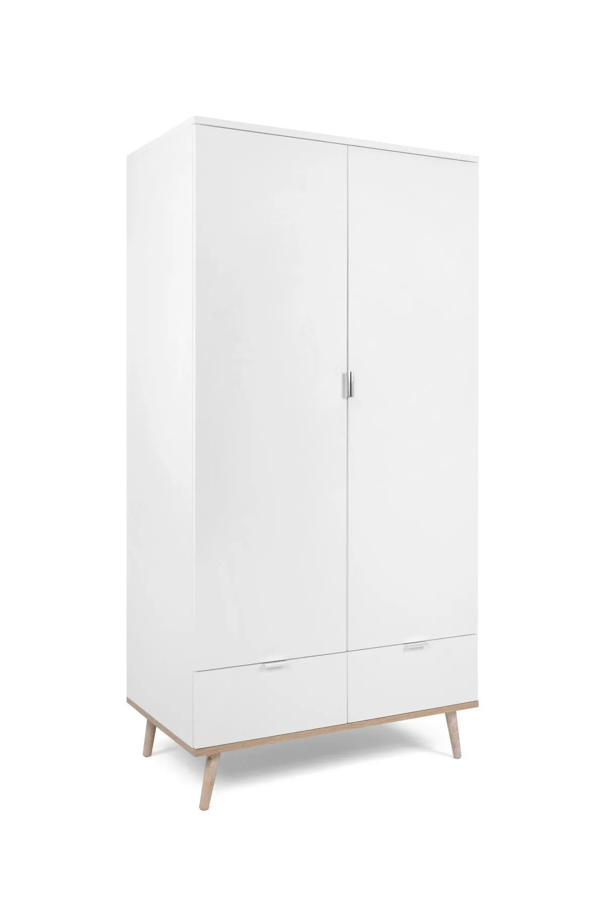 MID.YOU Drehtürenschrank + Schubladen B: 90 cm Göteburg 61, Weiß