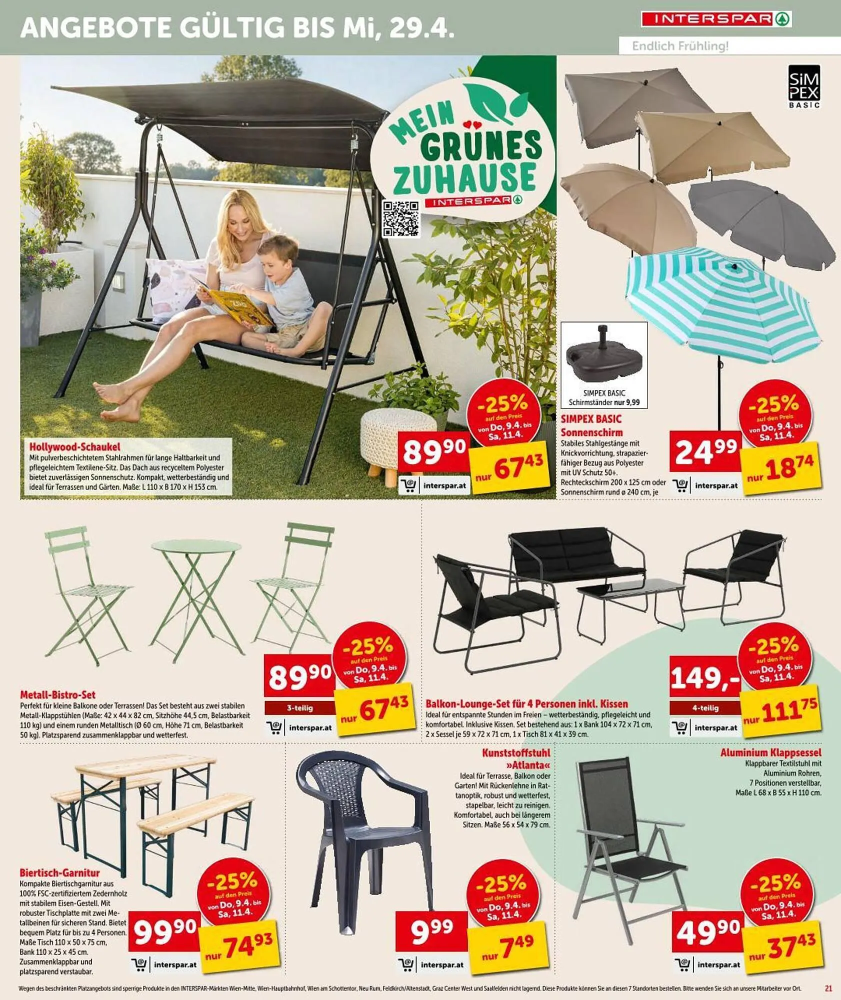 Interspar Flugblatt von 9. April bis 22. April 2026 - Flugblätt seite  21