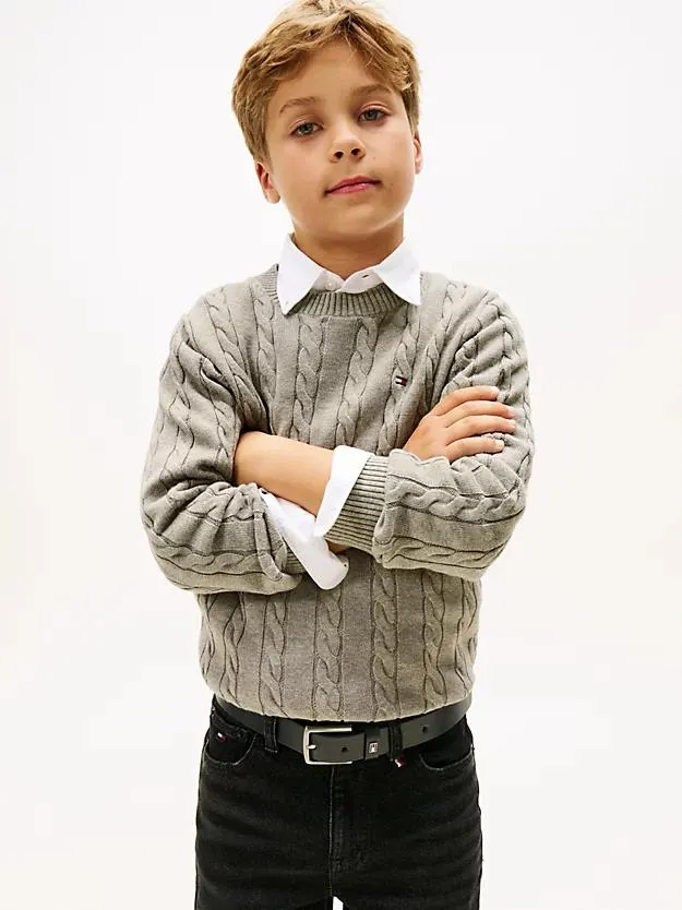 Essential Pullover mit Zopfmuster