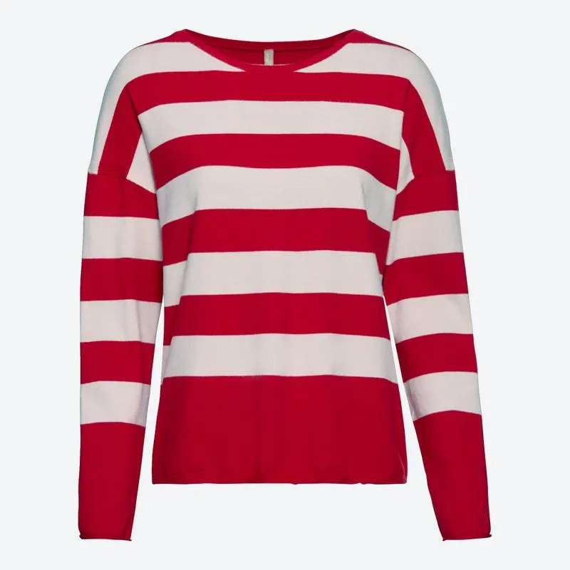 Damen-Pullover mit Ringelmusterung