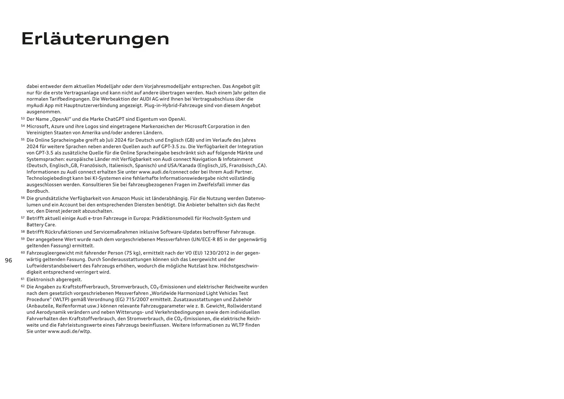 Audi Flugblatt von 20. November bis 22. Juli 2026 - Flugblätt seite  96