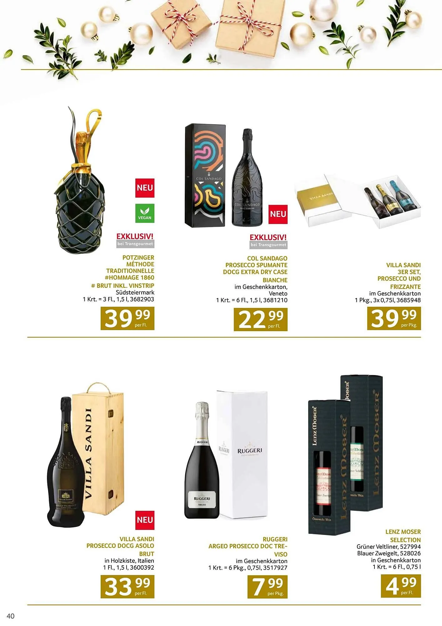 Transgourmet Flugblatt von 13. Oktober bis 25. Dezember 2024 - Flugblätt seite 40