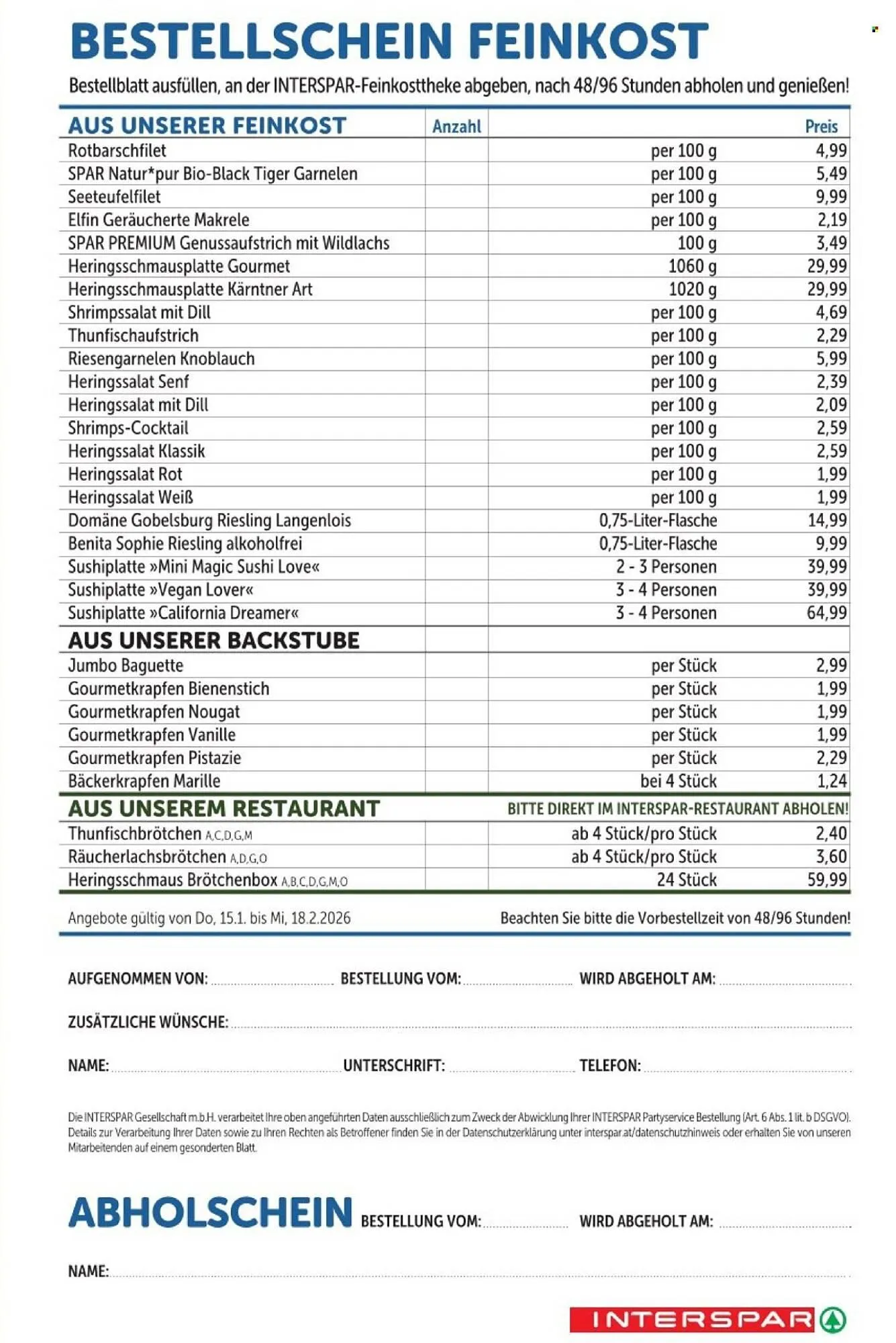 Interspar Flugblatt von 15. Jänner bis 18. Februar 2026 - Flugblätt seite  11