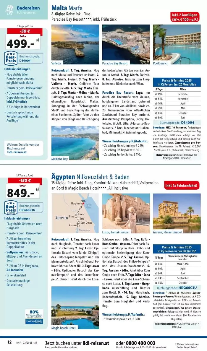Aktuelle Reiseprospekte Hauptprospekt Februar von 29. Jänner bis 28. Februar 2025 - Flugblätt seite 12
