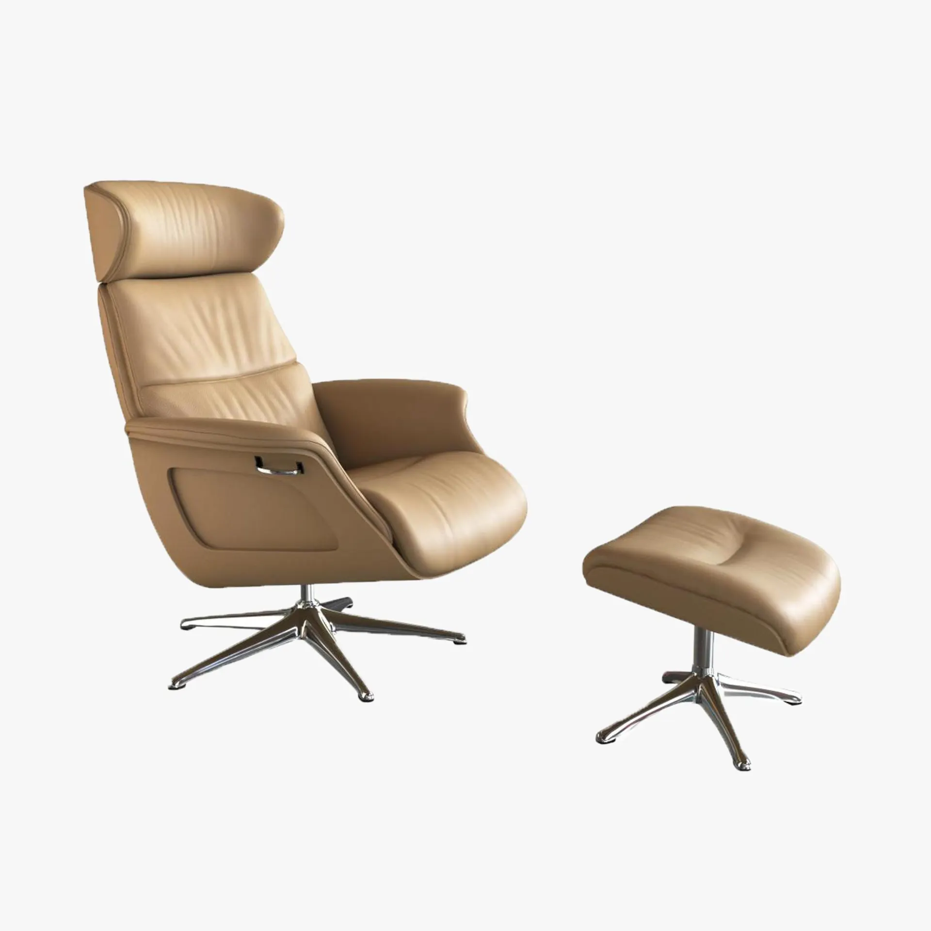 RELAXO Sessel/Hocker Leder honey