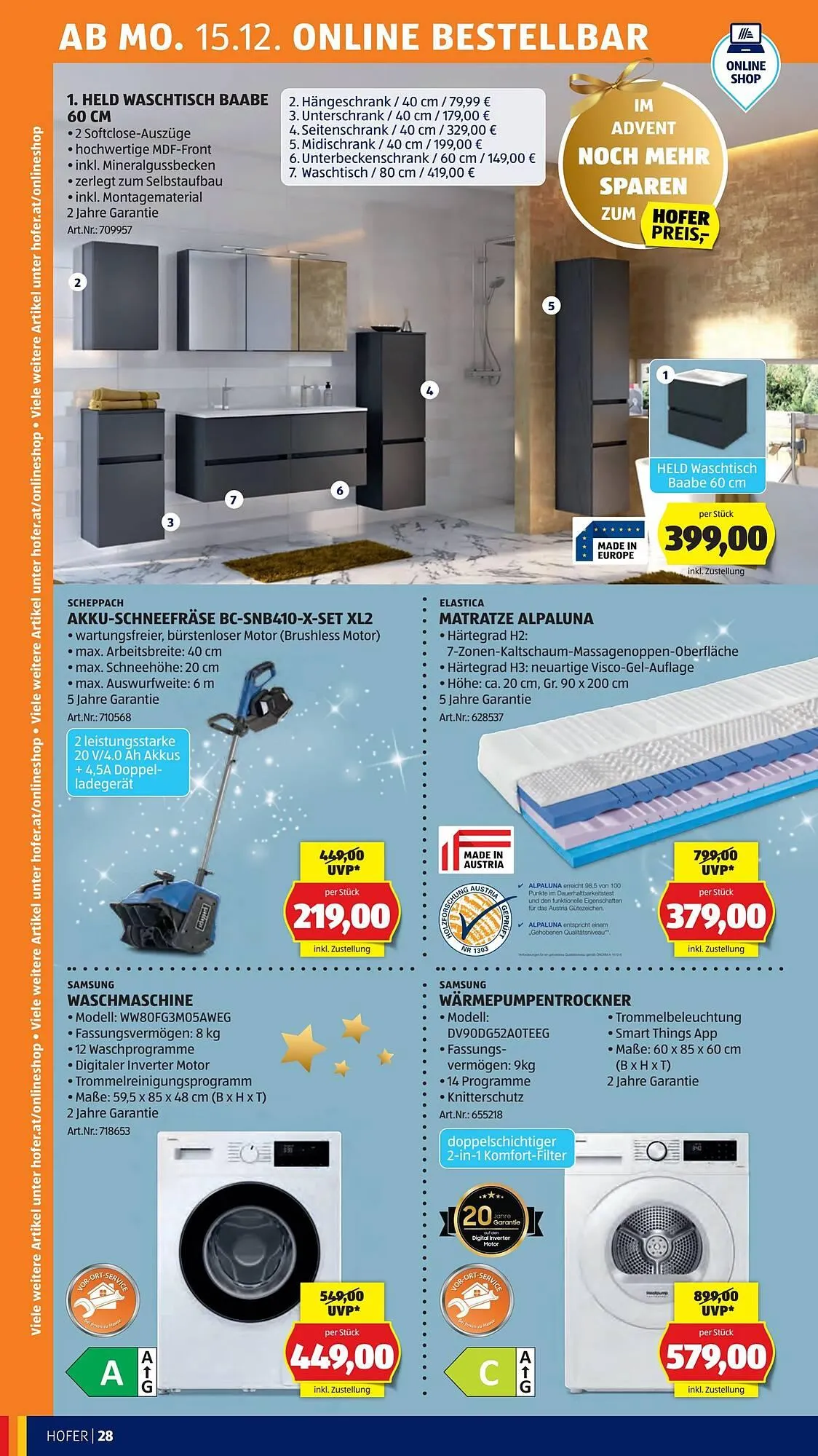 Hofer Flugblatt von 12. Dezember bis 18. Dezember 2025 - Flugblätt seite  40