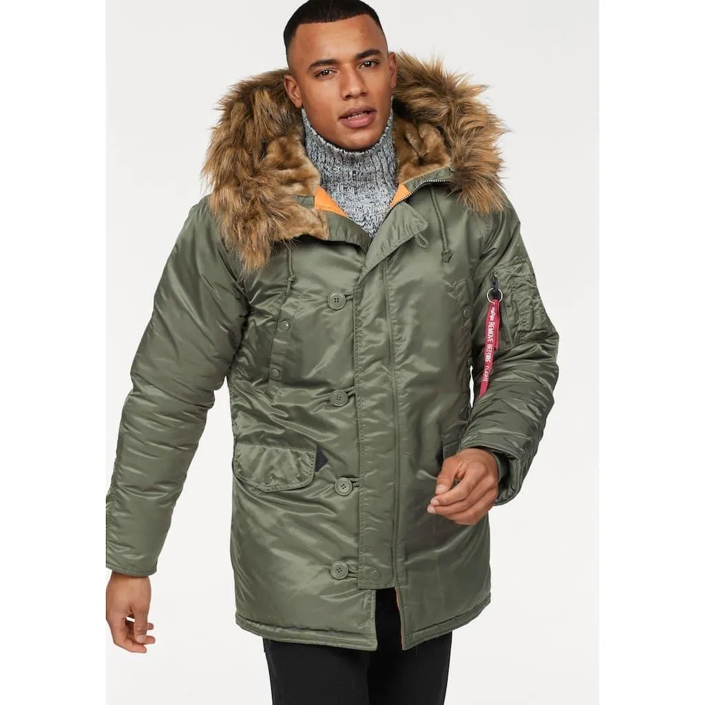 Alpha Industries Parka »N3B VF 59« mit Kapuze mit abnehmbarem Kunstfellkragen