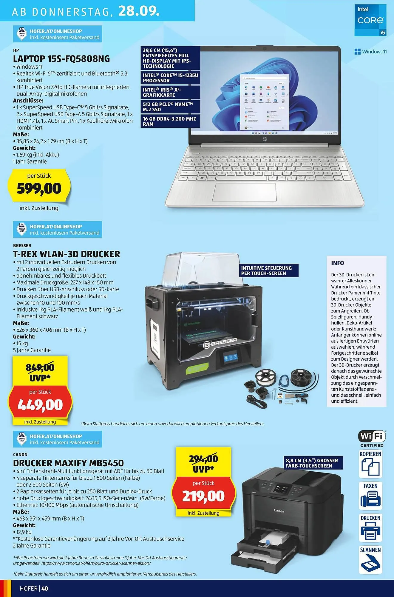 Hofer Flugblatt von 22. September bis 28. September 2023 - Flugblätt seite 42