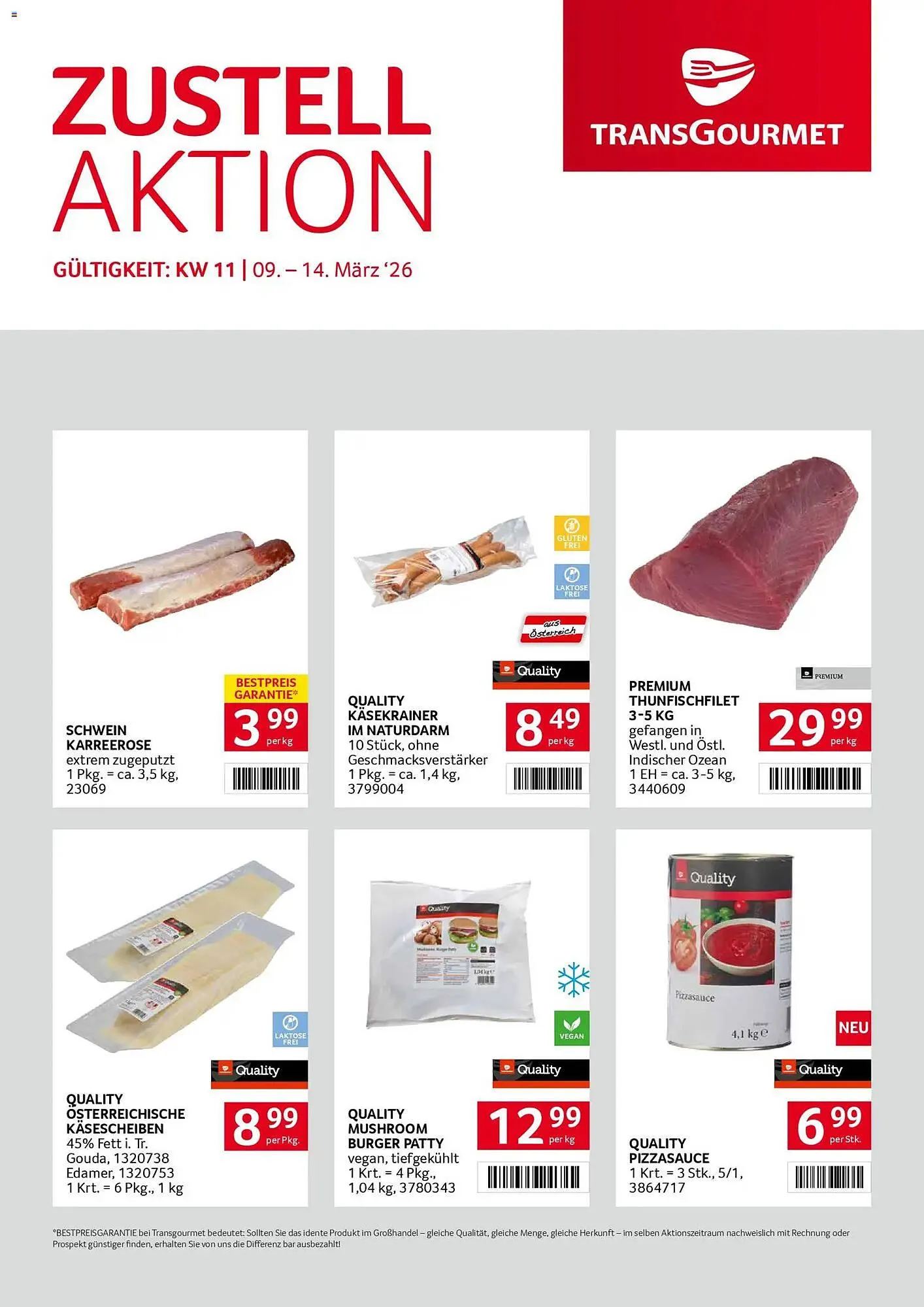 Transgourmet Flugblatt von 9. März bis 14. März 2026 - Flugblätt seite 1