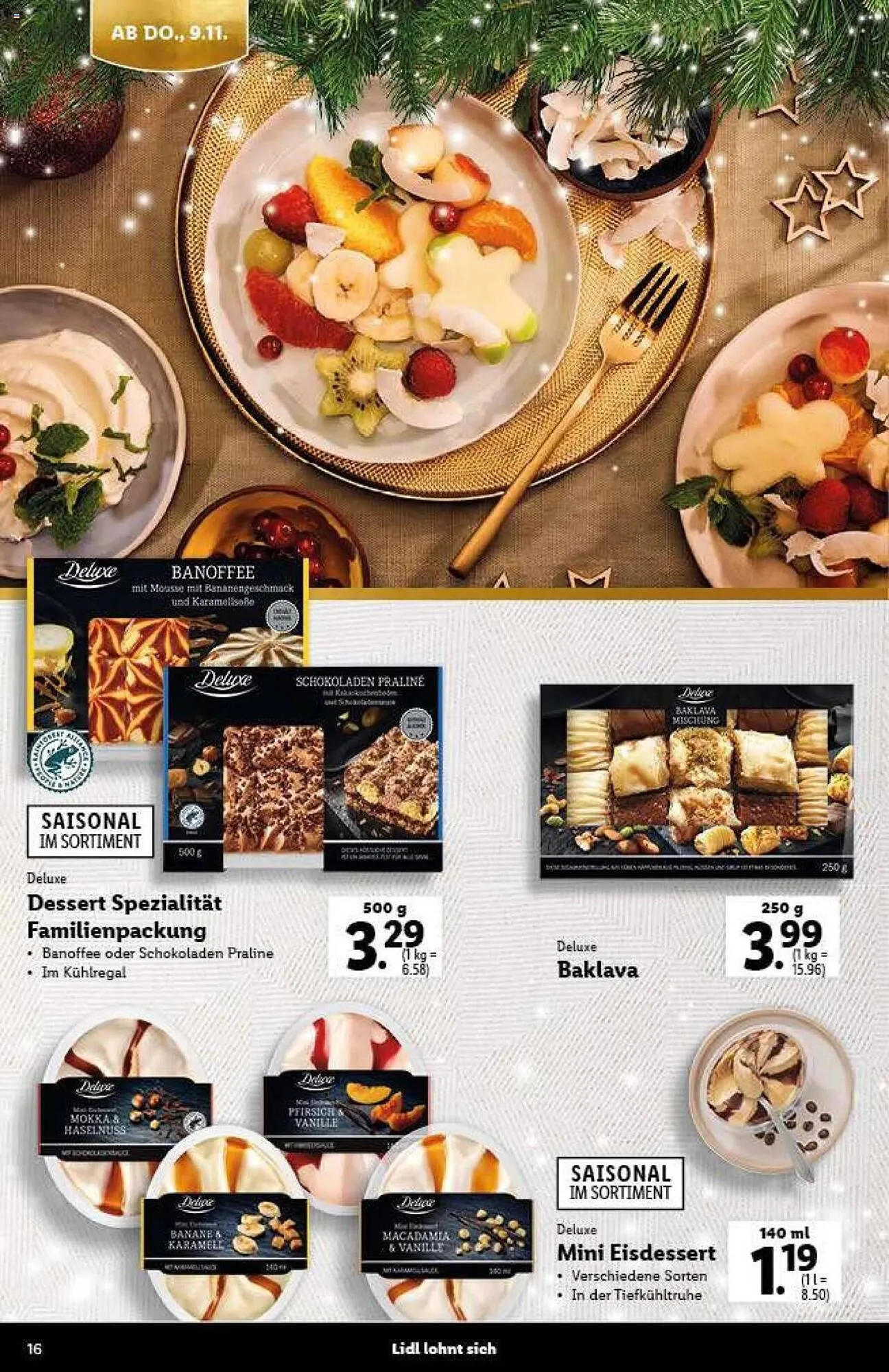Lidl Flugblatt von 9. November bis 21. Dezember 2023 - Flugblätt seite 16