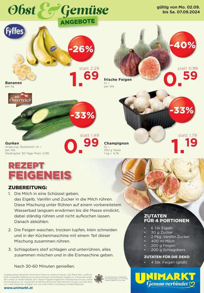Unimarkt flugblatt von 4. September bis 10. September 2024 - Flugblätt seite 16