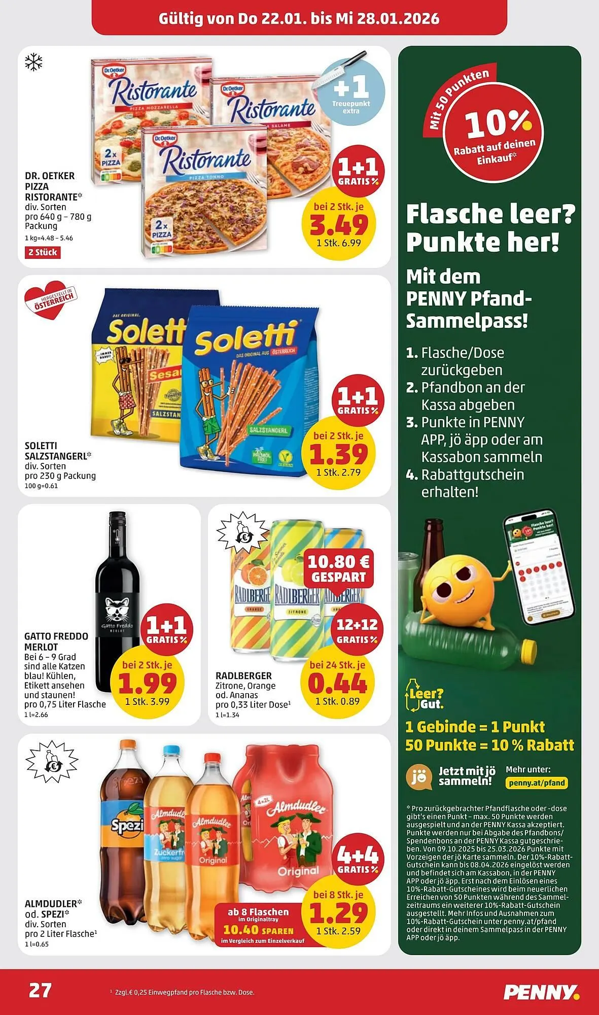 PENNY Flugblatt von 22. Jänner bis 28. Jänner 2026 - Flugblätt seite  27