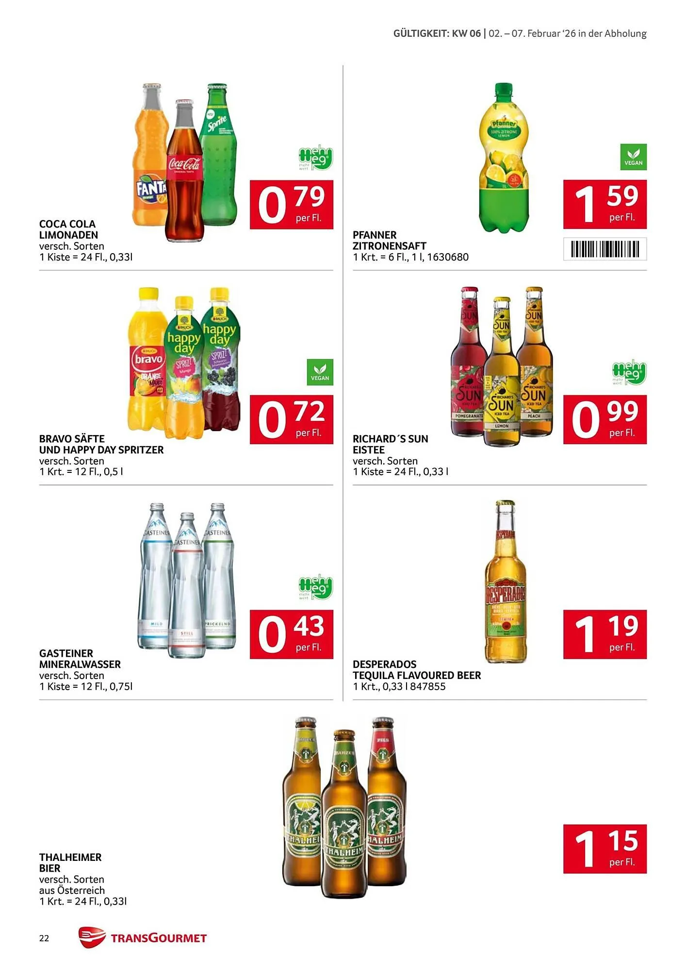 Transgourmet Flugblatt von 2. Februar bis 7. Februar 2026 - Flugblätt seite  21