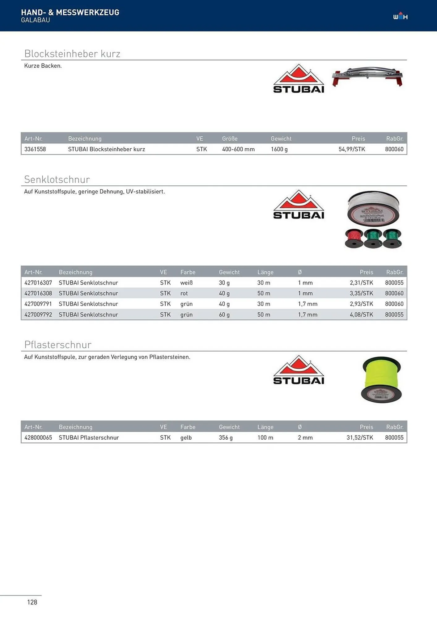 Würth Flugblatt von 22. Februar bis 31. Dezember 2024 - Flugblätt seite  128