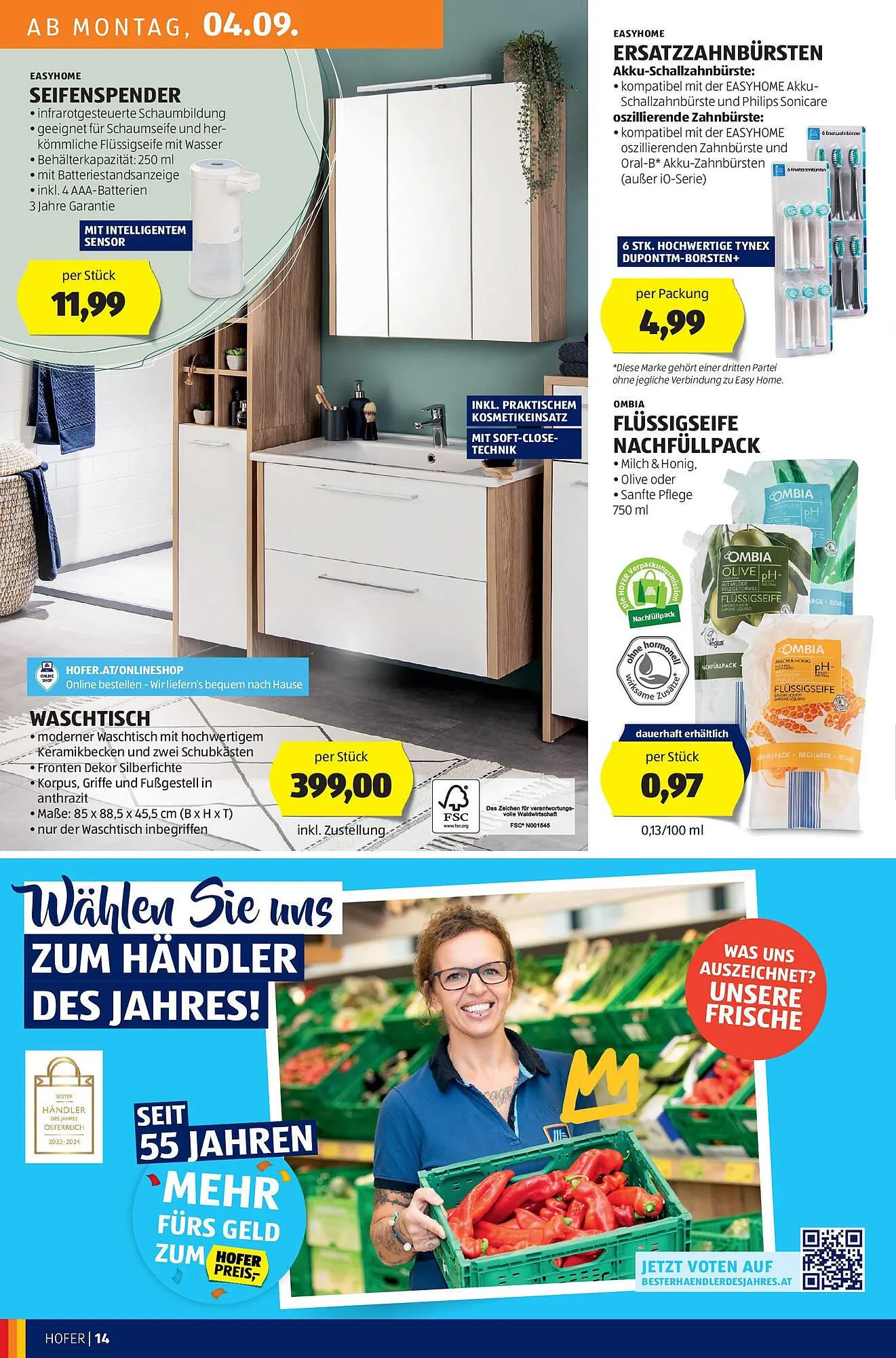 Hofer Flugblatt von 1. September bis 7. September 2023 - Flugblätt seite  16