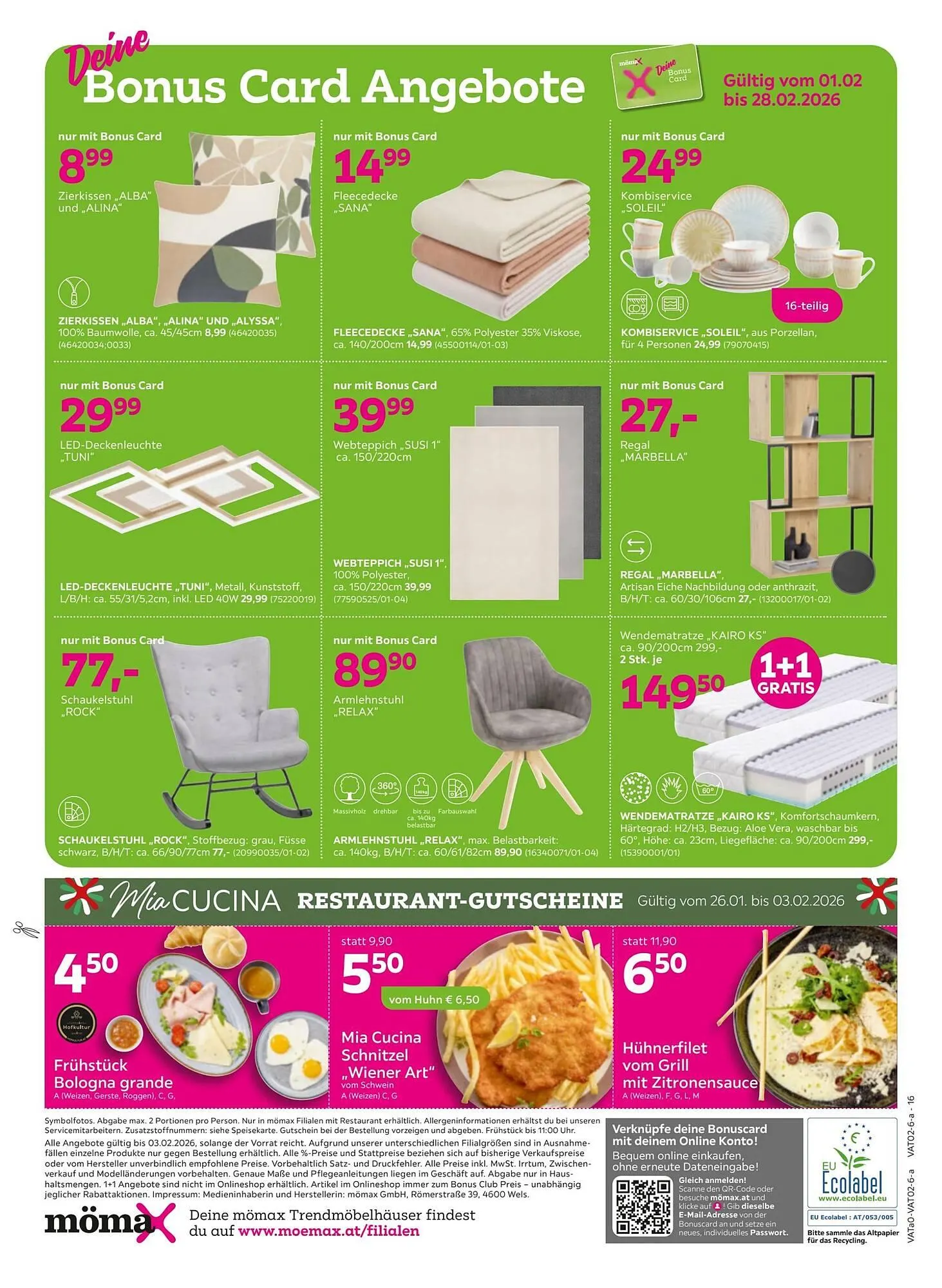 Mömax Flugblatt von 27. Jänner bis 3. Februar 2026 - Flugblätt seite  16