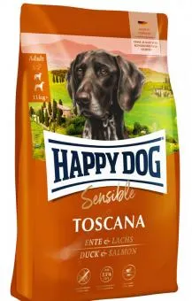 HAPPY DOG Sensible Toscana 1kg mit Ente & Lachs
