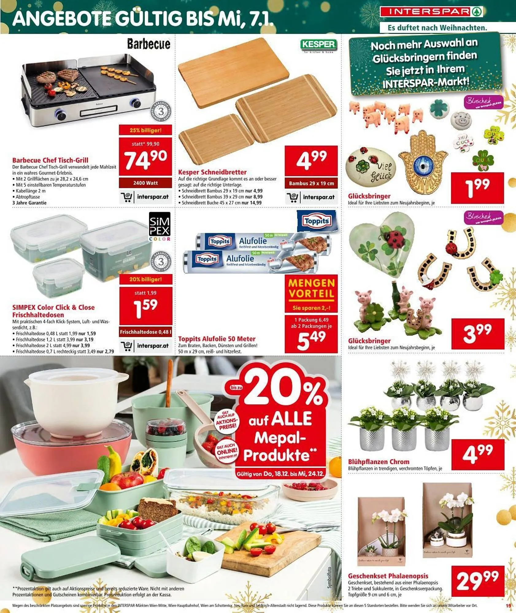 Interspar Flugblatt von 18. Dezember bis 31. Dezember 2025 - Flugblätt seite 19