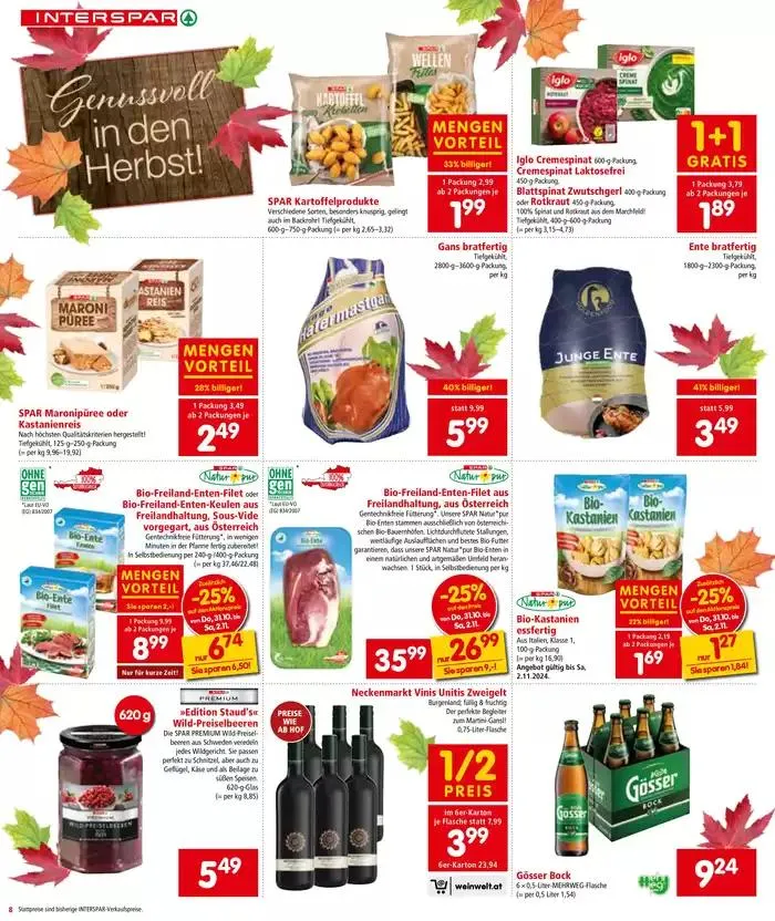 Interspar flugblatt von 29. Oktober bis 12. November 2024 - Flugblätt seite 8
