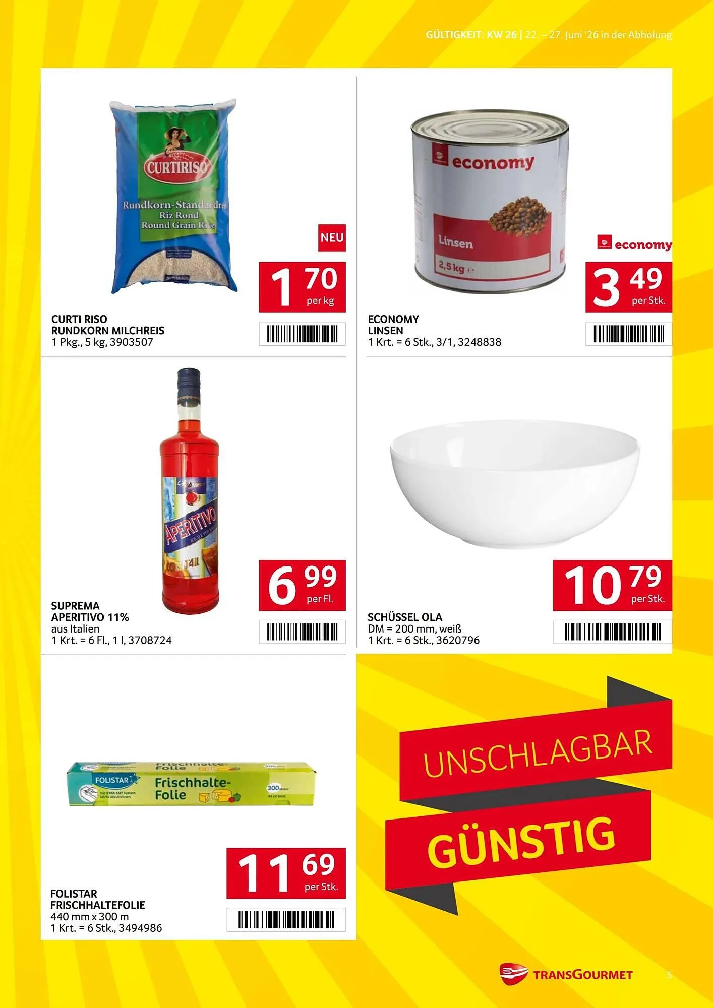 Transgourmet Flugblatt von 22. Juni bis 27. Juni 2026 - Flugblätt seite  5