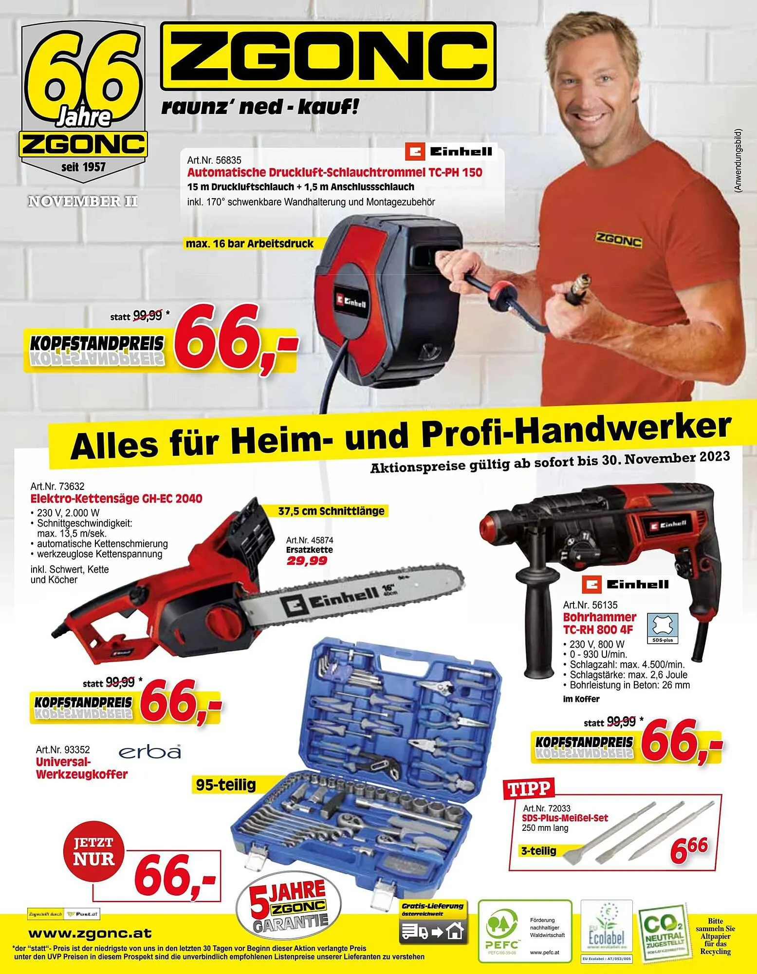 Zgonc Flugblatt von 14. November bis 30. November 2023 - Flugblätt seite  1