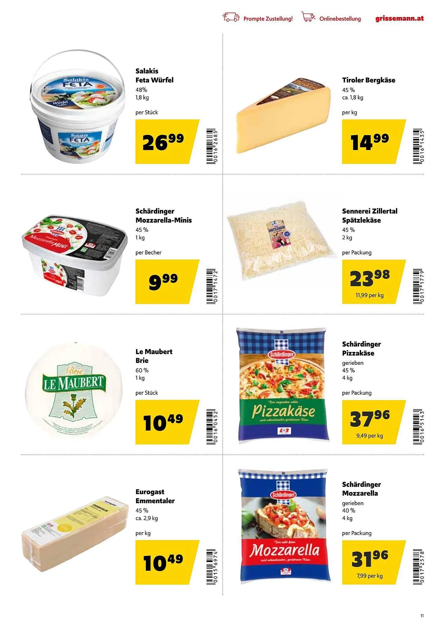 Eurogast Grissemann Flugblatt von 1. Dezember bis 12. Dezember 2025 - Flugblätt seite  11