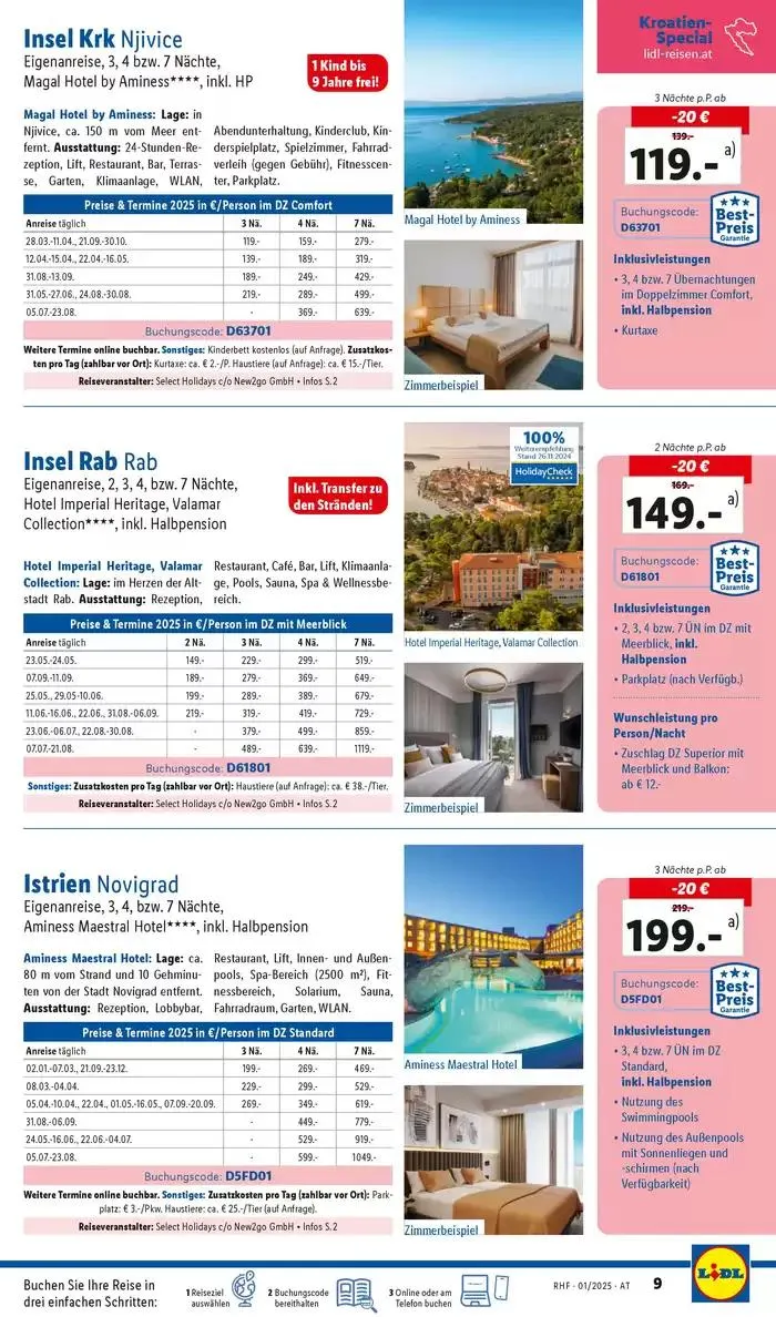 Aktuelle Reiseprospekte Hauptprospekt Jänner von 30. Dezember bis 31. Jänner 2025 - Flugblätt seite 9
