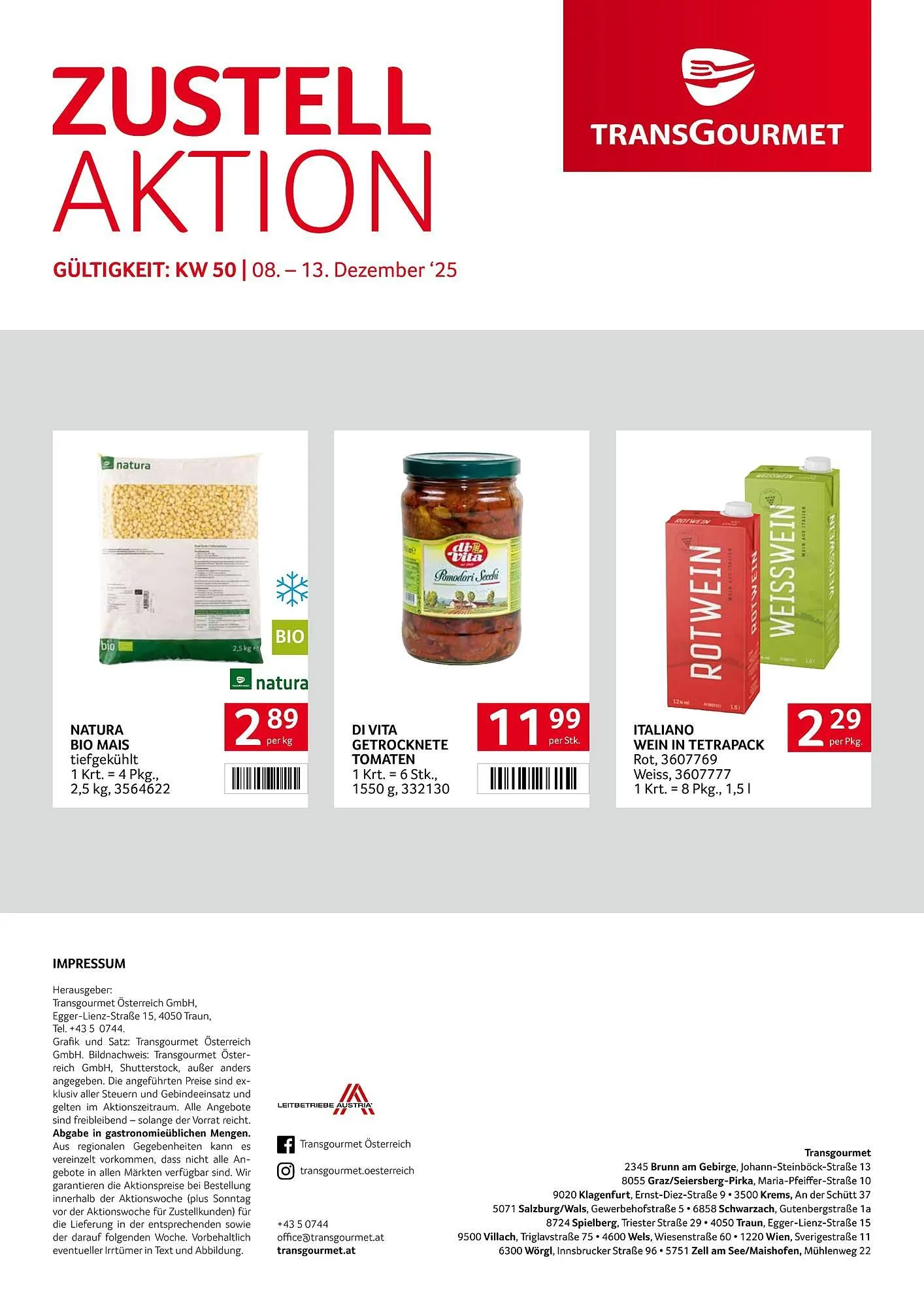 Transgourmet Flugblatt von 8. Dezember bis 13. Dezember 2025 - Flugblätt seite  36
