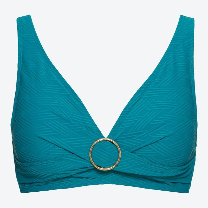 Damen-Bikini-Oberteil mit Jacquard-Muster