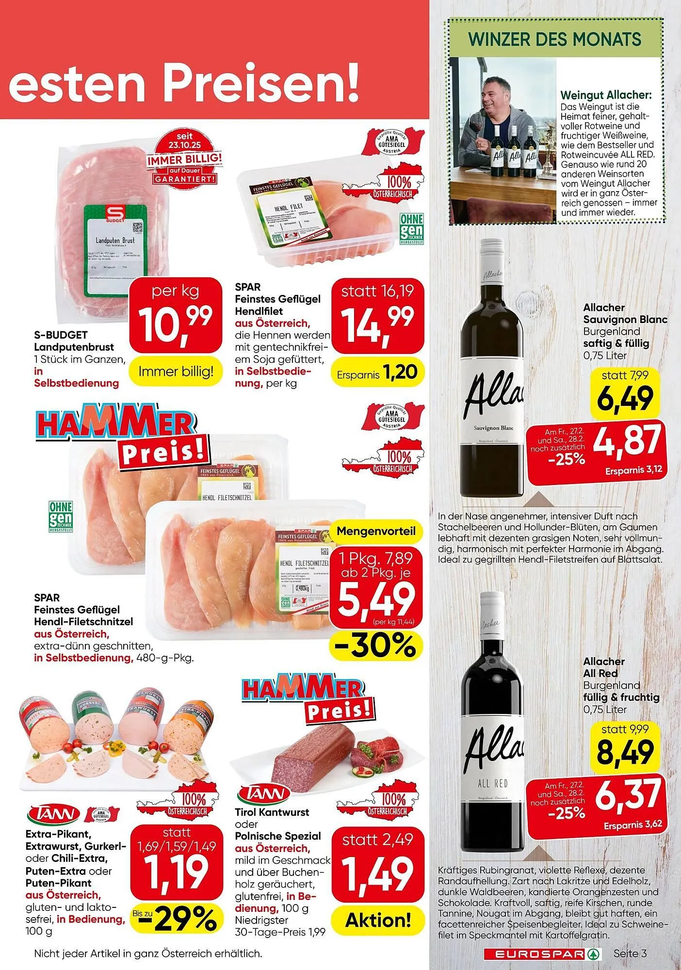 Eurospar Flugblatt von 26. Februar bis 11. März 2026 - Flugblätt seite  3