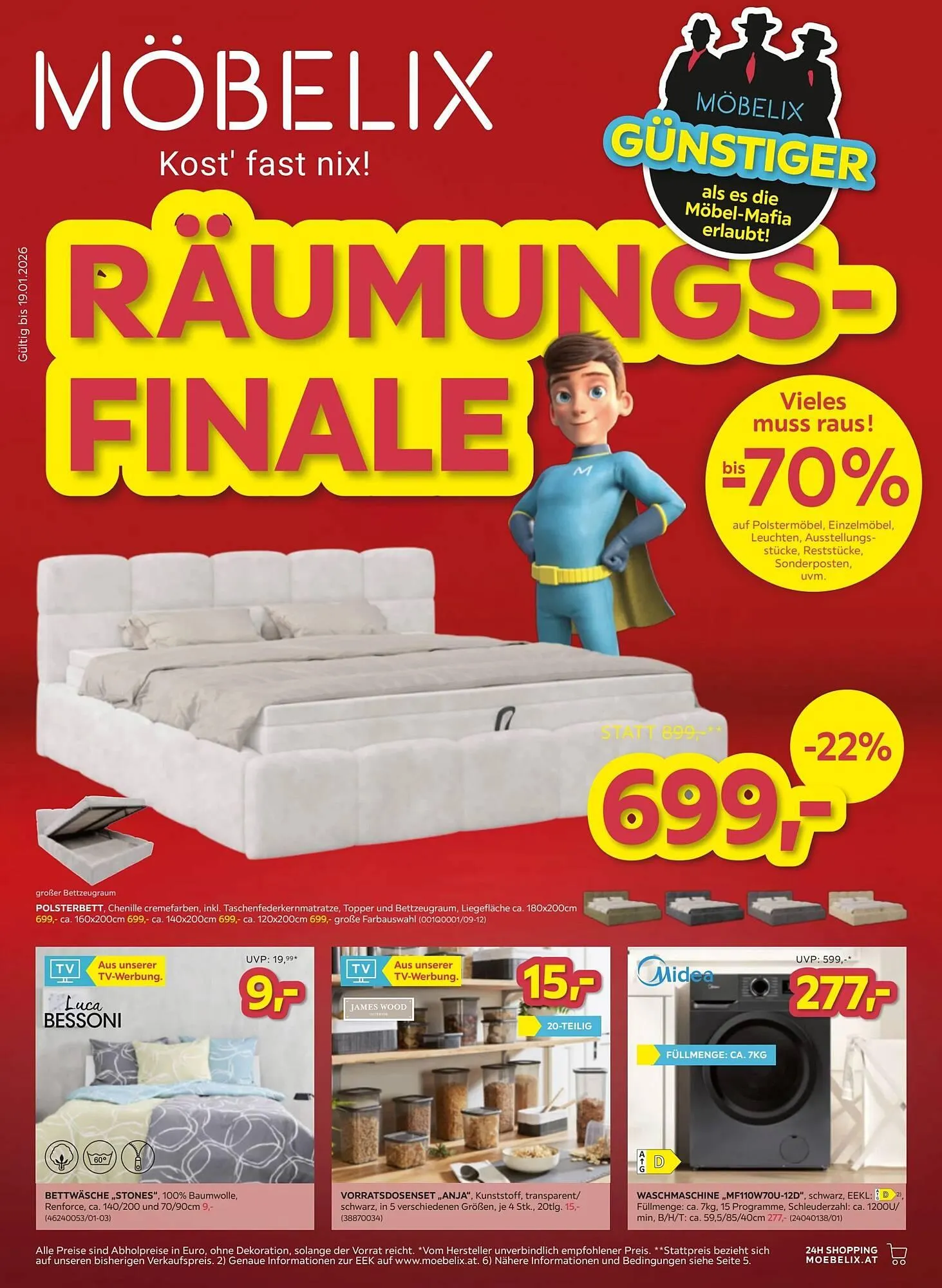 Möbelix Prospekt von 13. Jänner bis 19. Jänner 2026 - Flugblätt seite  1