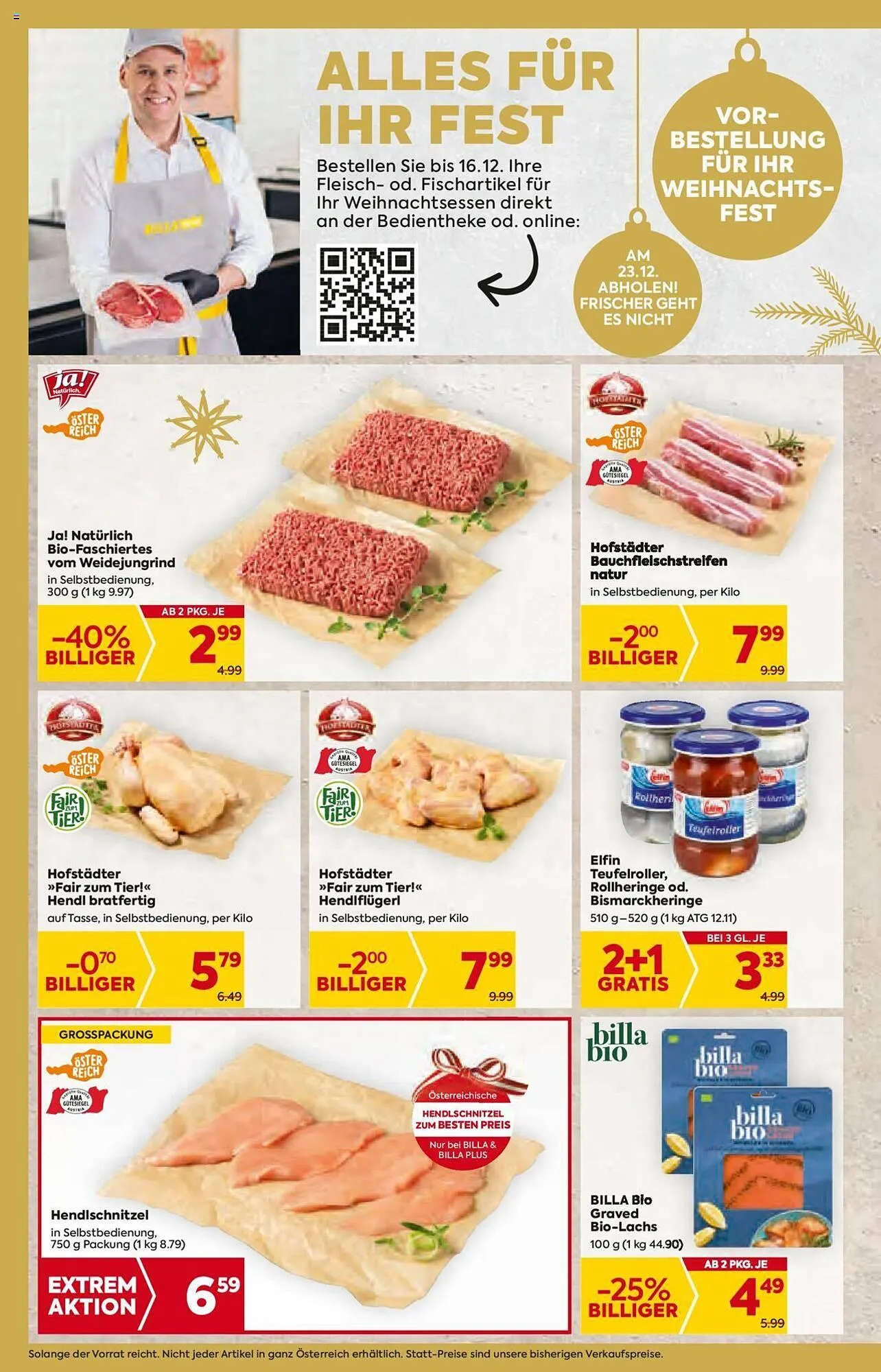 Billa Flugblatt von 7. Dezember bis 13. Dezember 2023 - Flugblätt seite  8