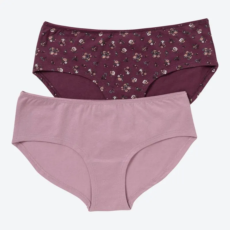 Damen-Panty mit Blumenmuster, 2er-Pack
