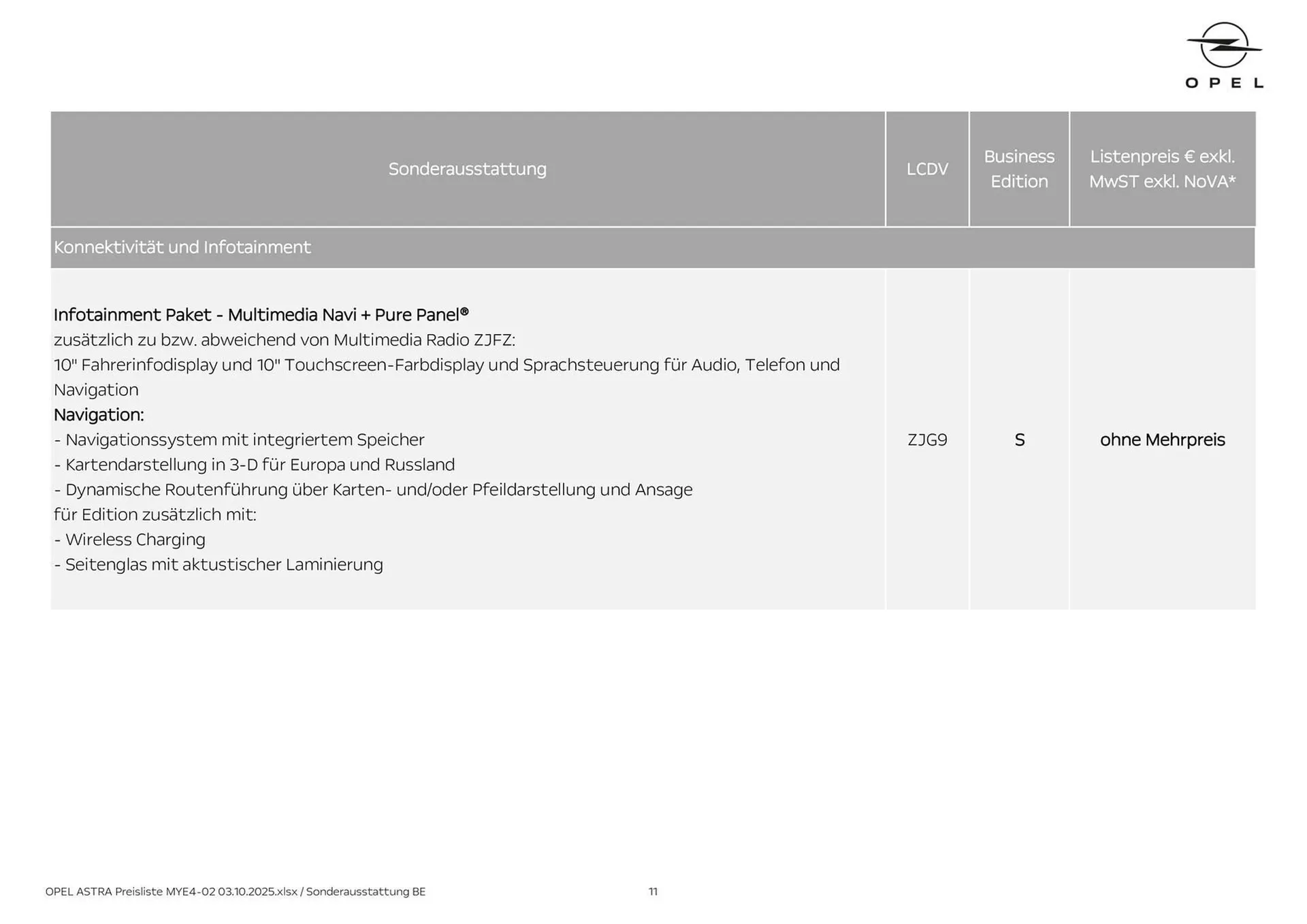 Opel Flugblatt von 3. Oktober bis 18. Februar 2026 - Flugblätt seite  11