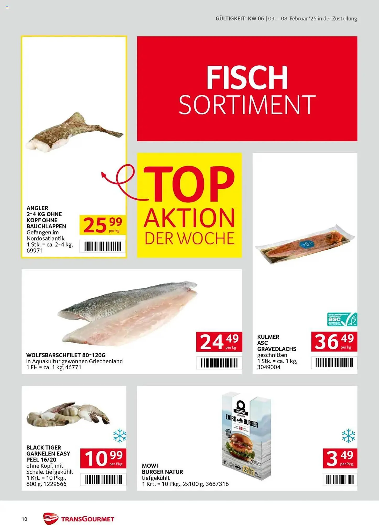 Transgourmet Flugblatt von 3. Februar bis 8. Februar 2025 - Flugblätt seite 10